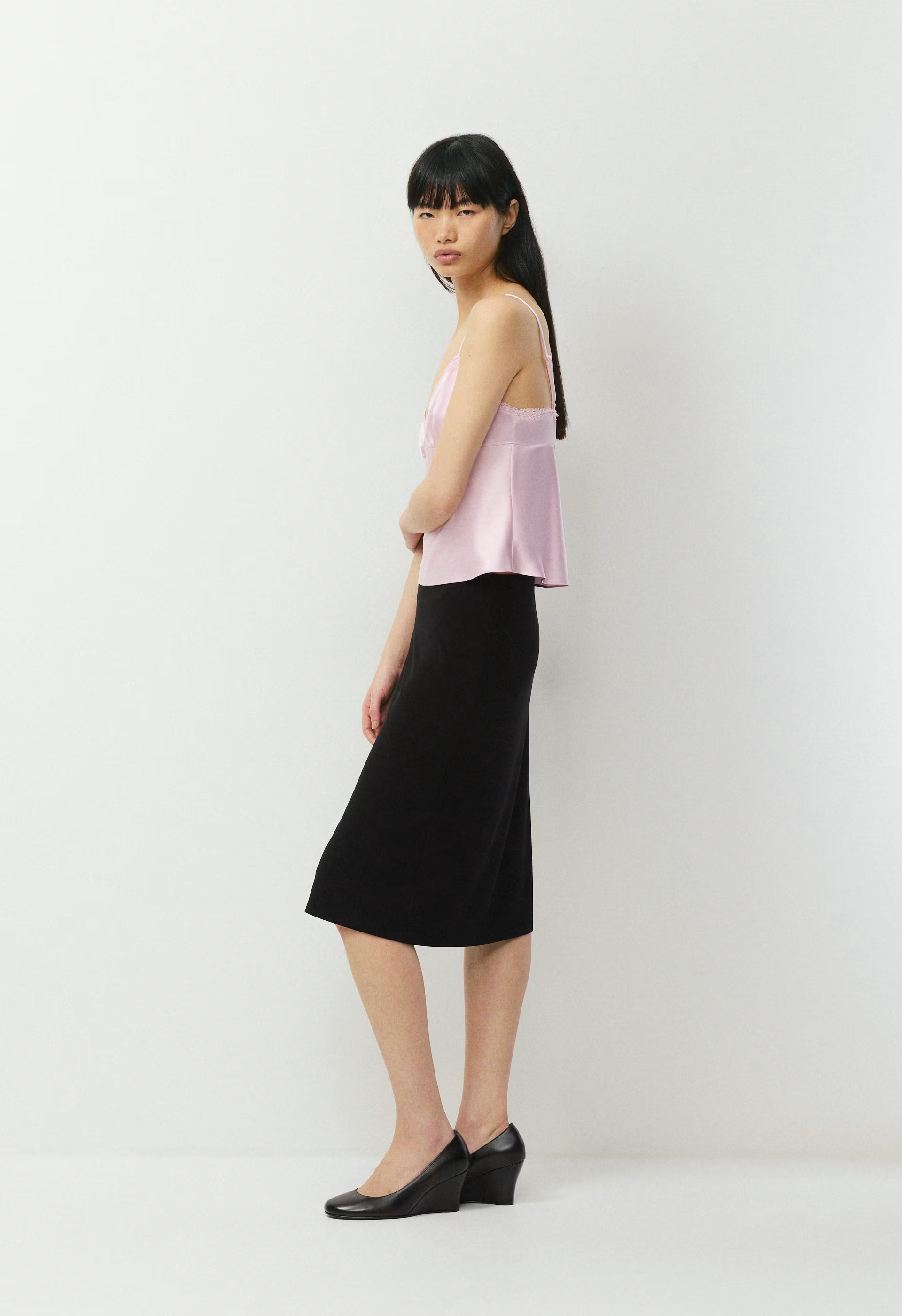 Rosalind Satin Camisole - MAGNOLIA
