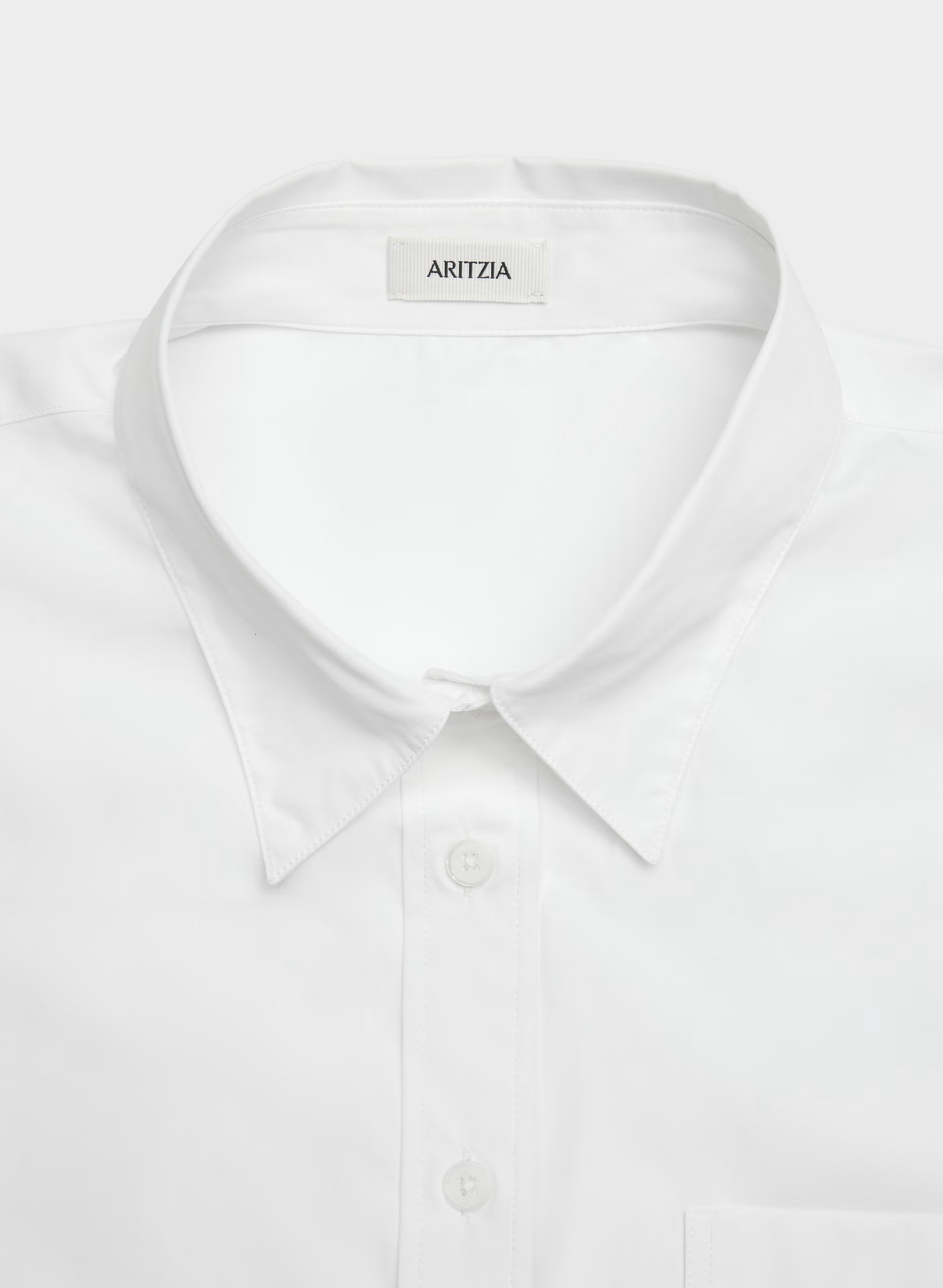Landmark Poplin Shirt - WHITE
