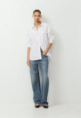 Landmark Poplin Shirt - WHITE
