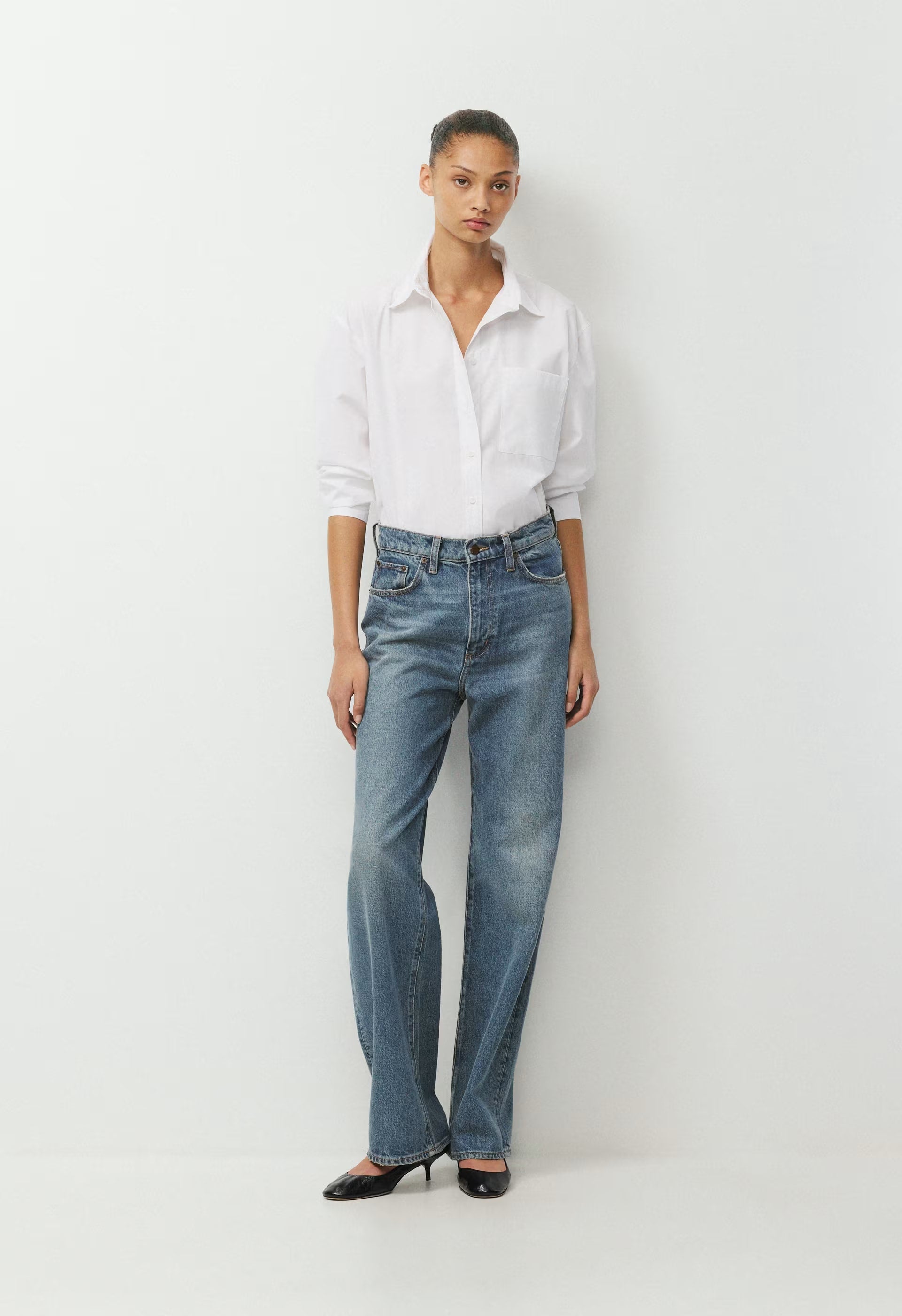 Landmark Poplin Shirt - WHITE