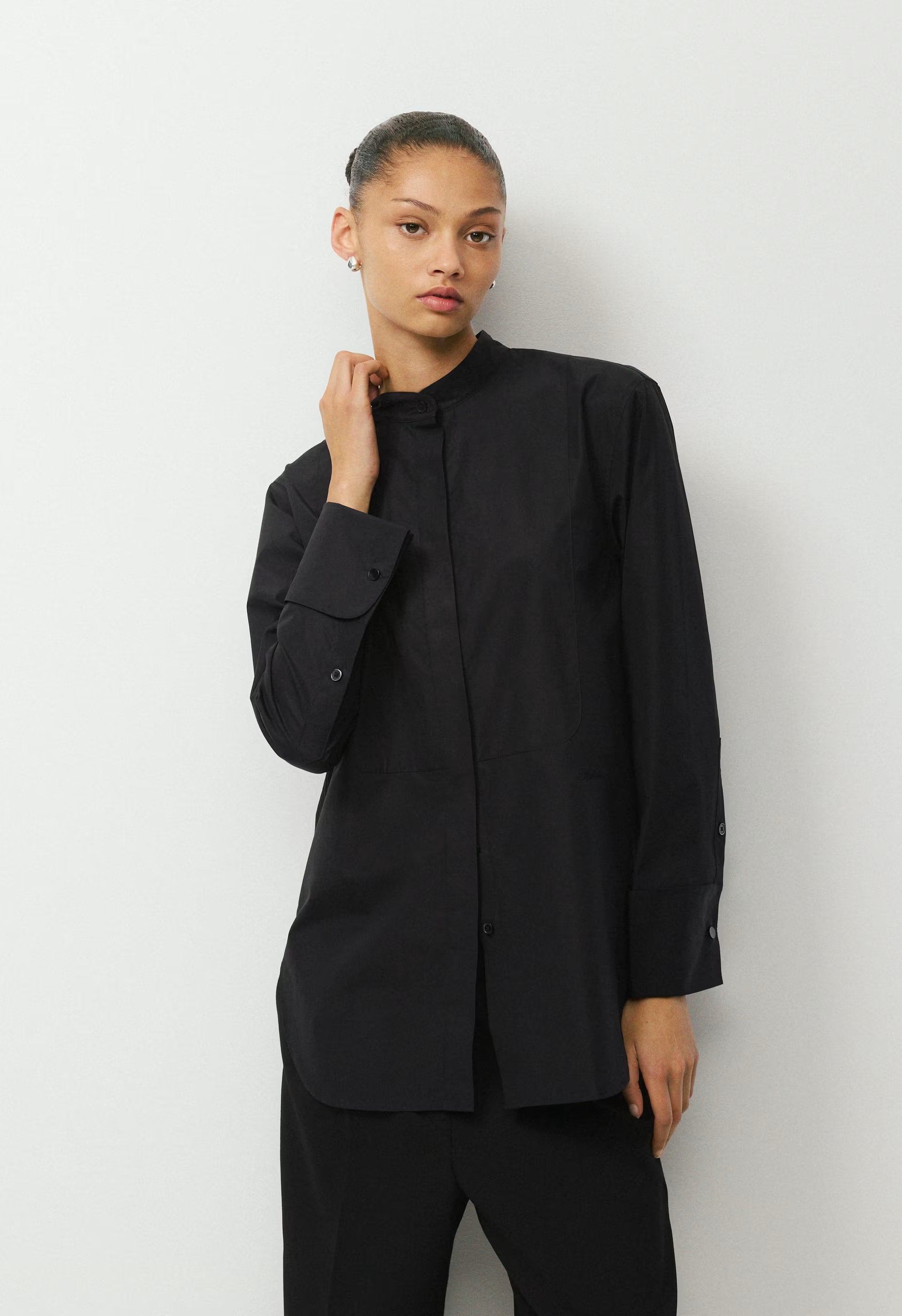 District Poplin Shirt - BLACK
