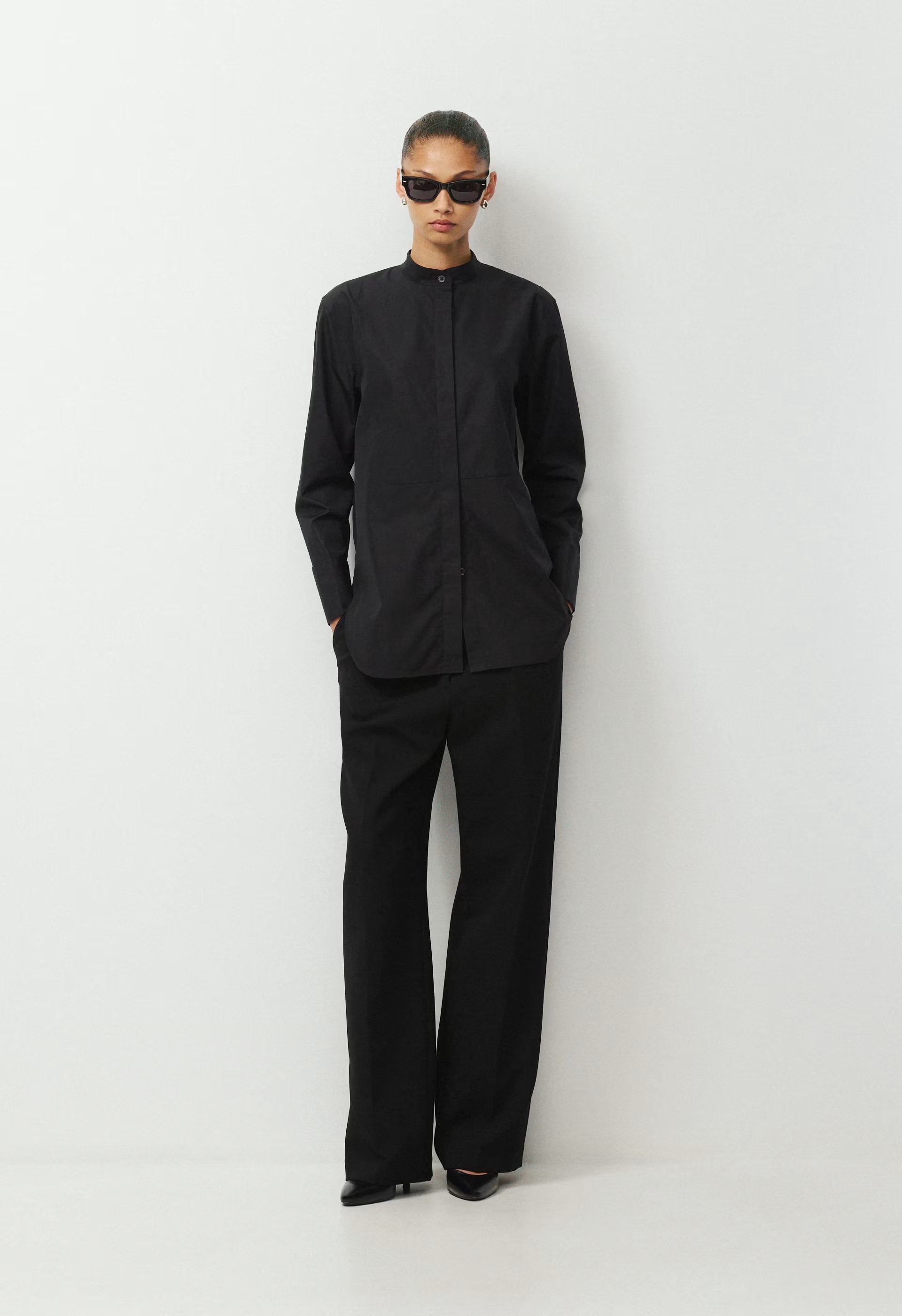 District Poplin Shirt - BLACK