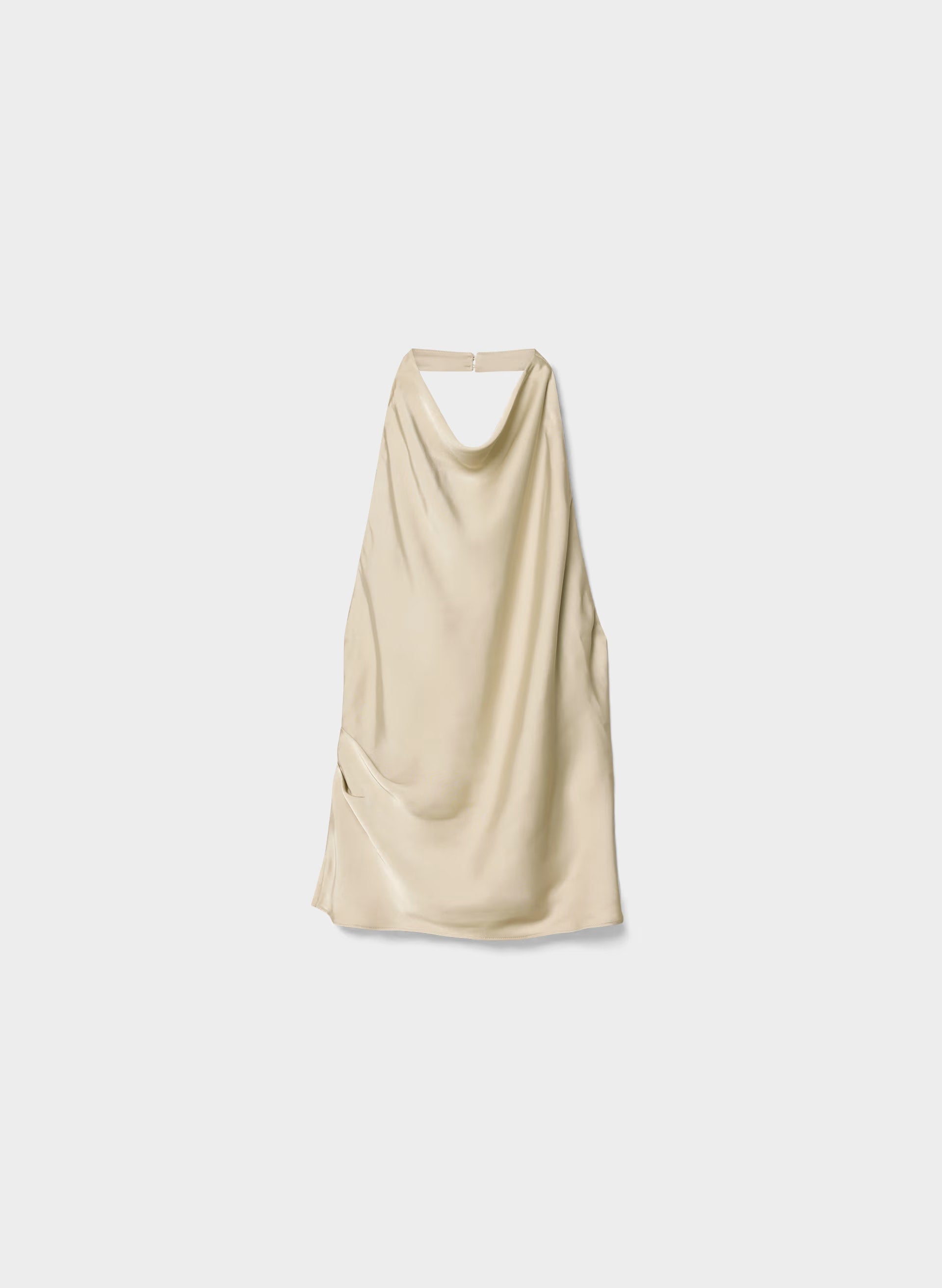 Audience Satin Halter Top - MARCONA BEIGE