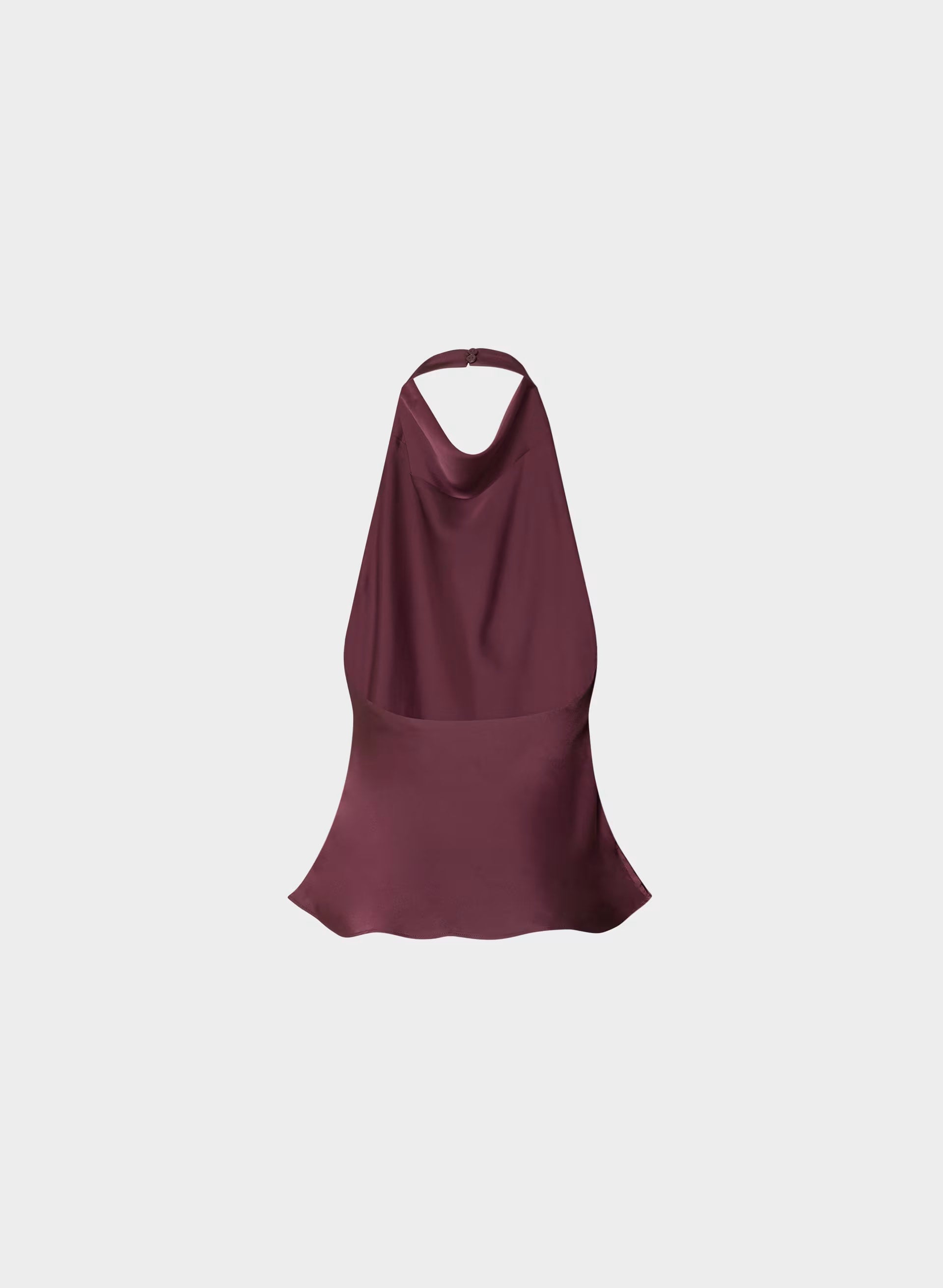Audience Satin Halter Top - GALA PLUM