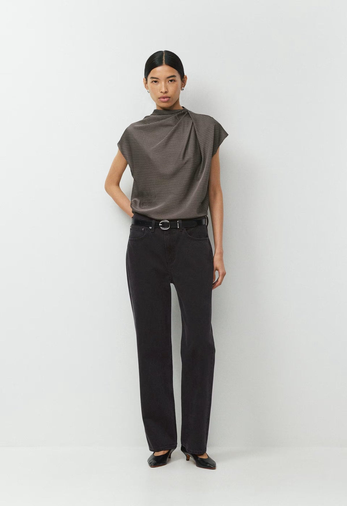 Nominee Satin Blouse - CACAO NB BRWN/SSD CRM