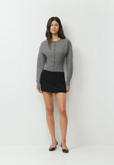 Golightly Cardigan - Wonder Yarn - HEATHER DARK GREY
