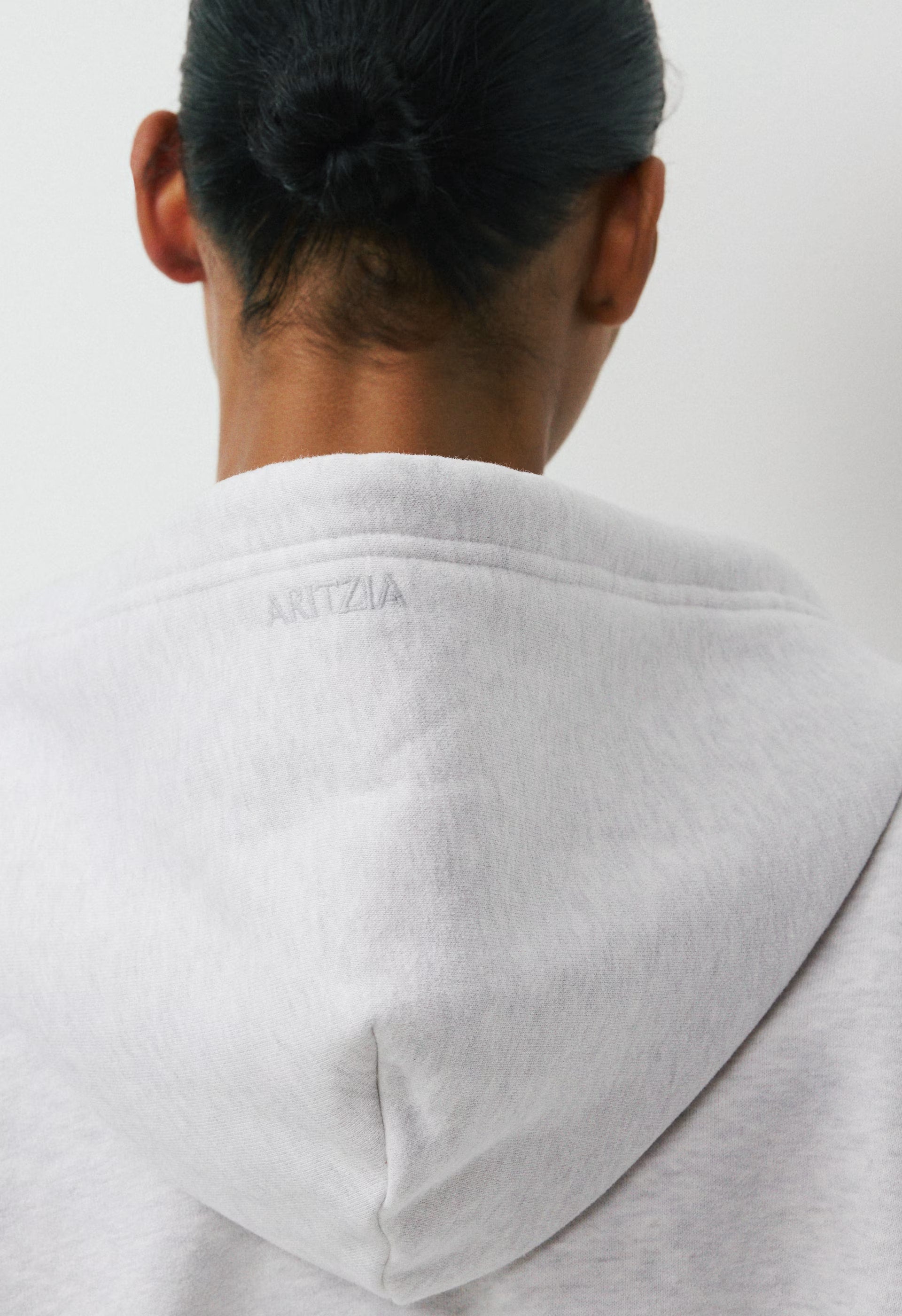 Cozy Sweatfleece Boyfriend Boxy Zip Hoodie - HEATHER CLOUD WHITE