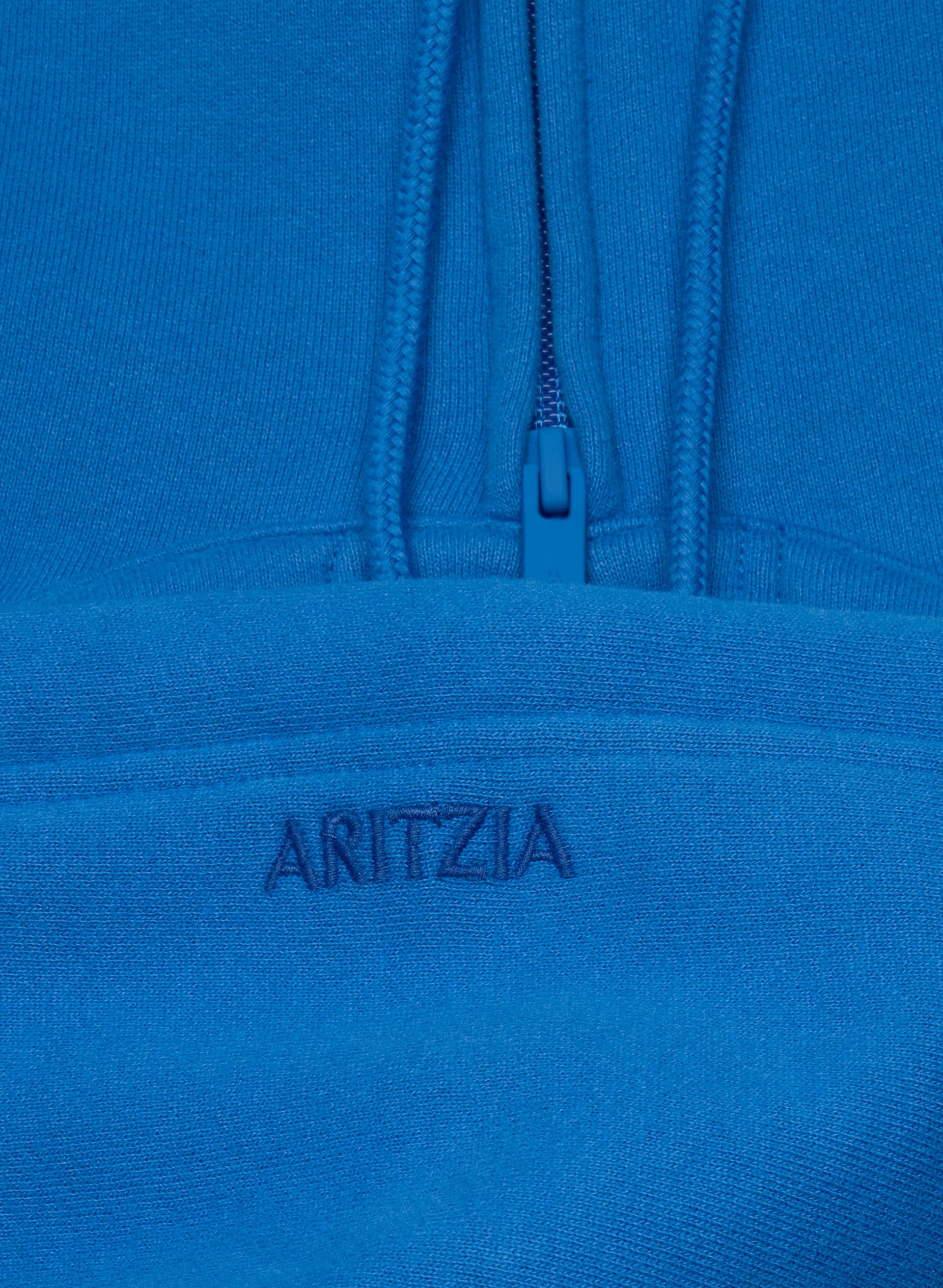 Cozy Sweatfleece Boyfriend Boxy Zip Hoodie - LAZULI BLUE