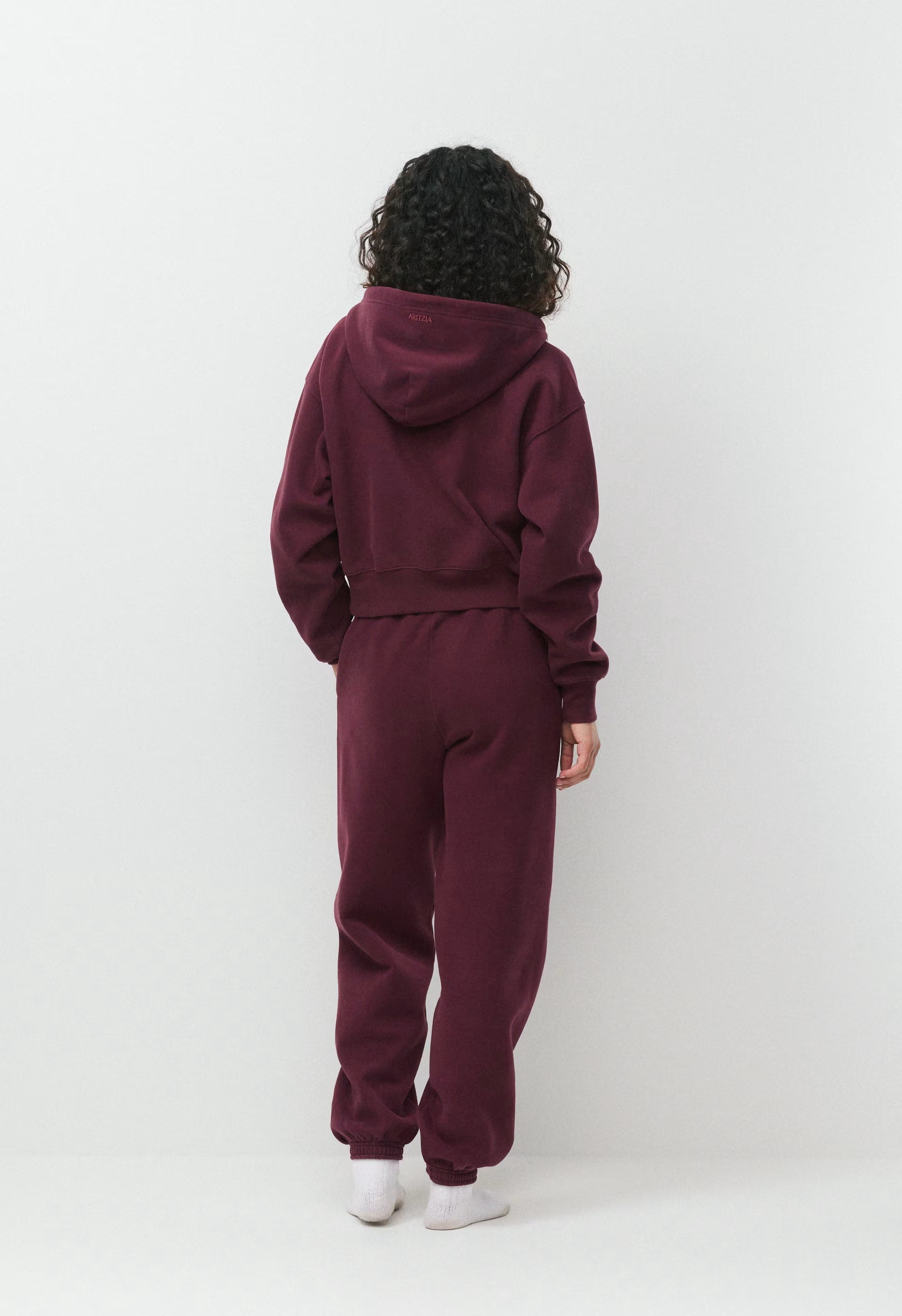 Cozy Sweatfleece Boyfriend Boxy Zip Hoodie - GALA PLUM
