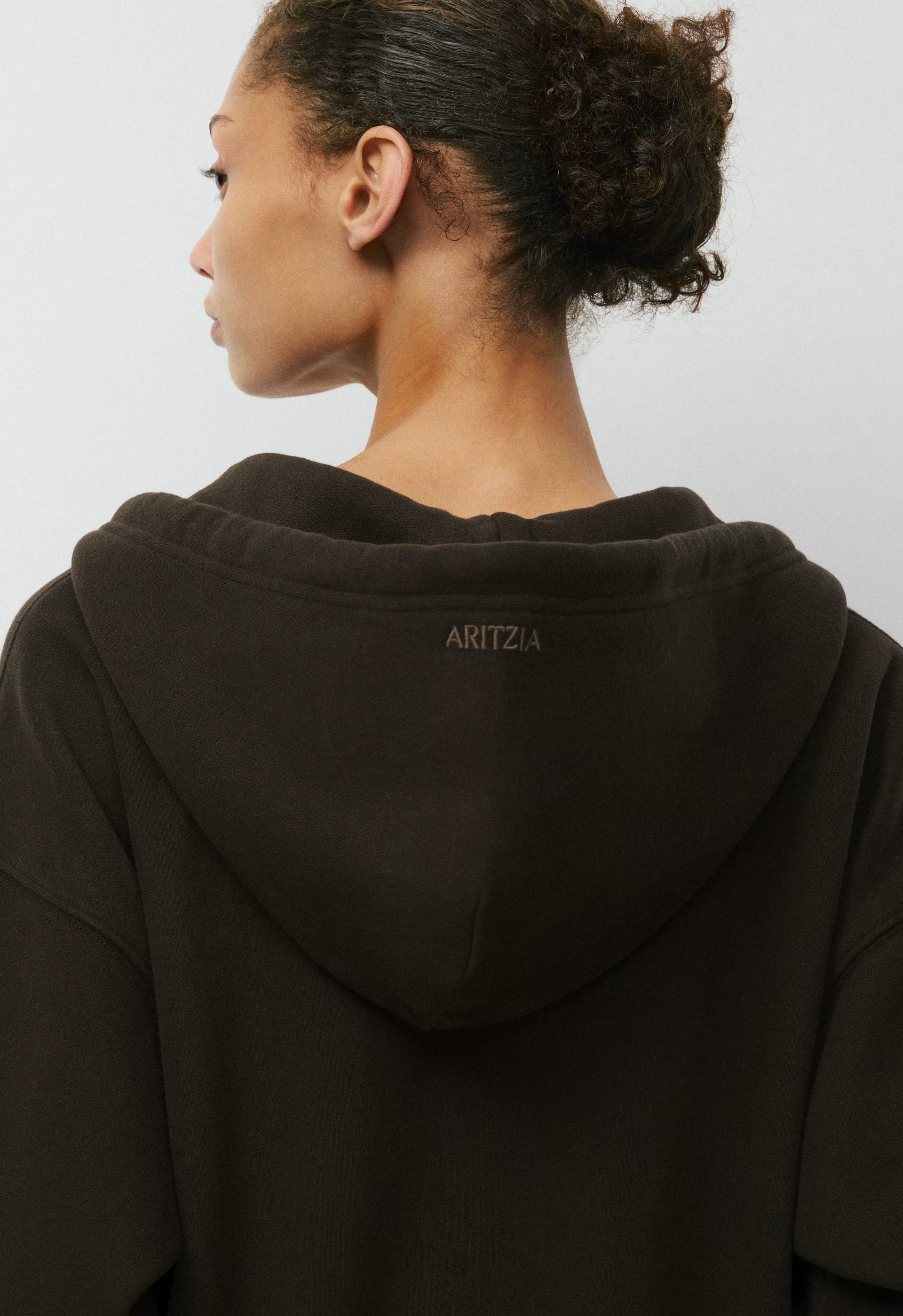 Cozy Sweatfleece Boyfriend Boxy Zip Hoodie - CACAO NIB BROWN