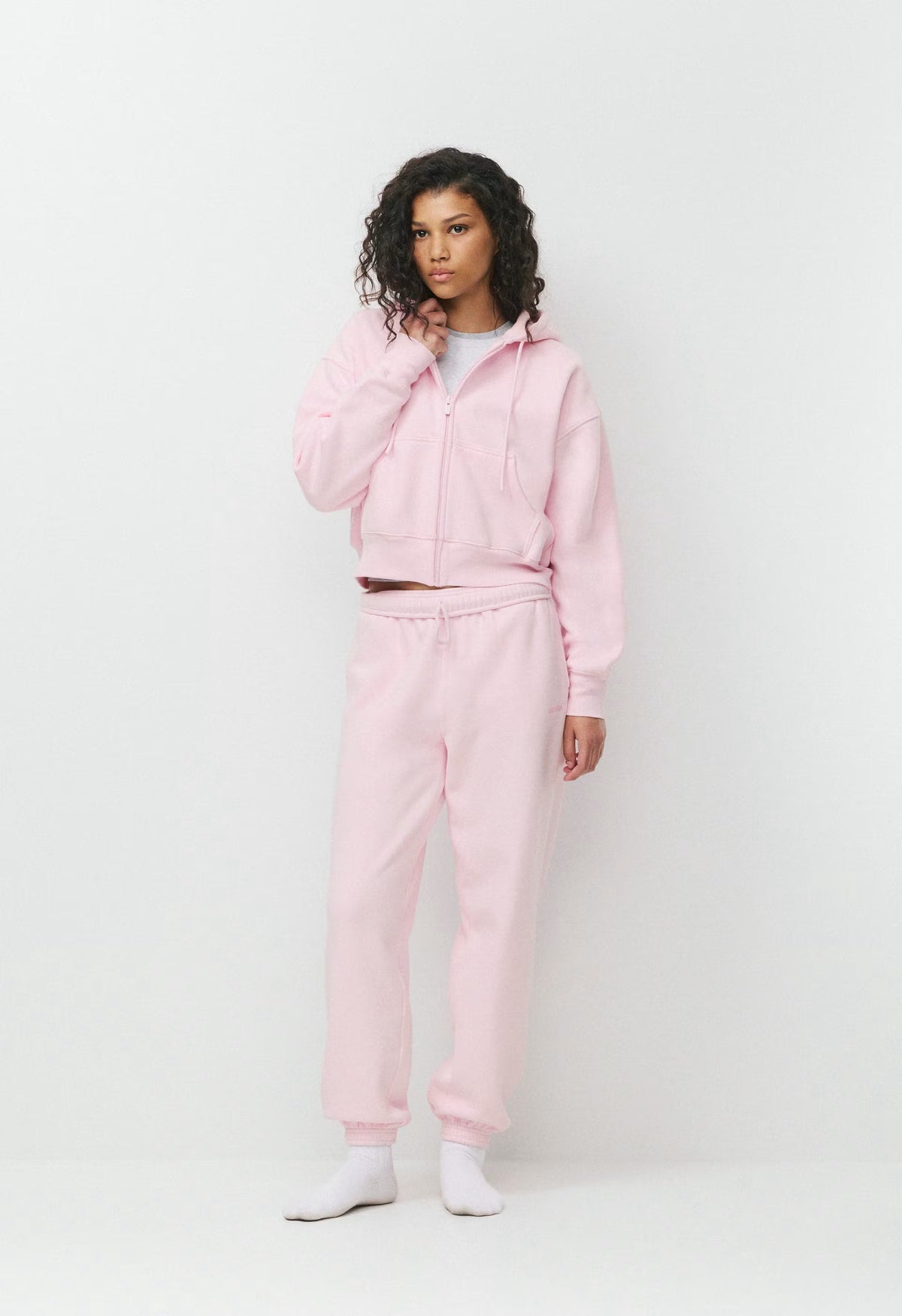 Cozy Sweatfleece Boyfriend Boxy Zip Hoodie - MAGNOLIA