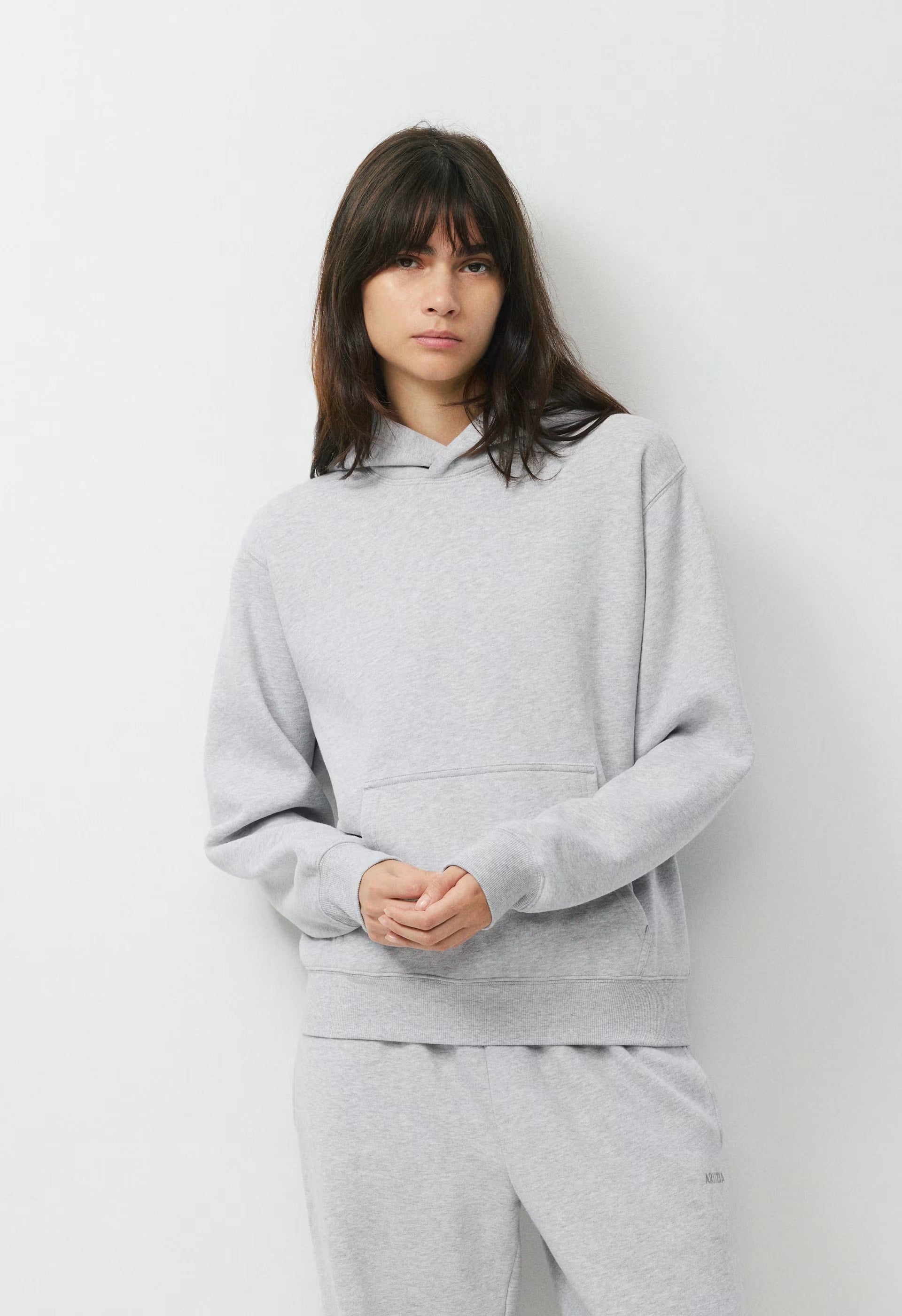 Cozy Sweatfleece Perfect Hoodie - HEATHER CHROME