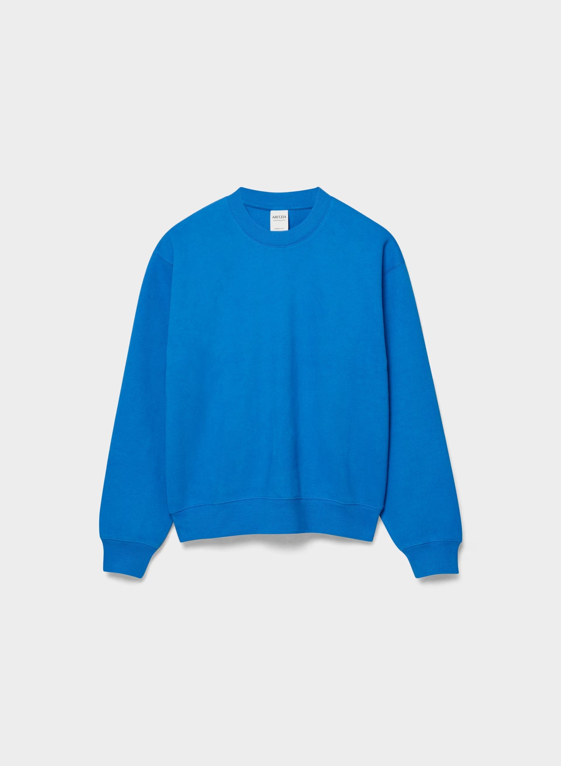 Cozy Sweatfleece Perfect Crew Sweatshirt - LAZULI BLUE