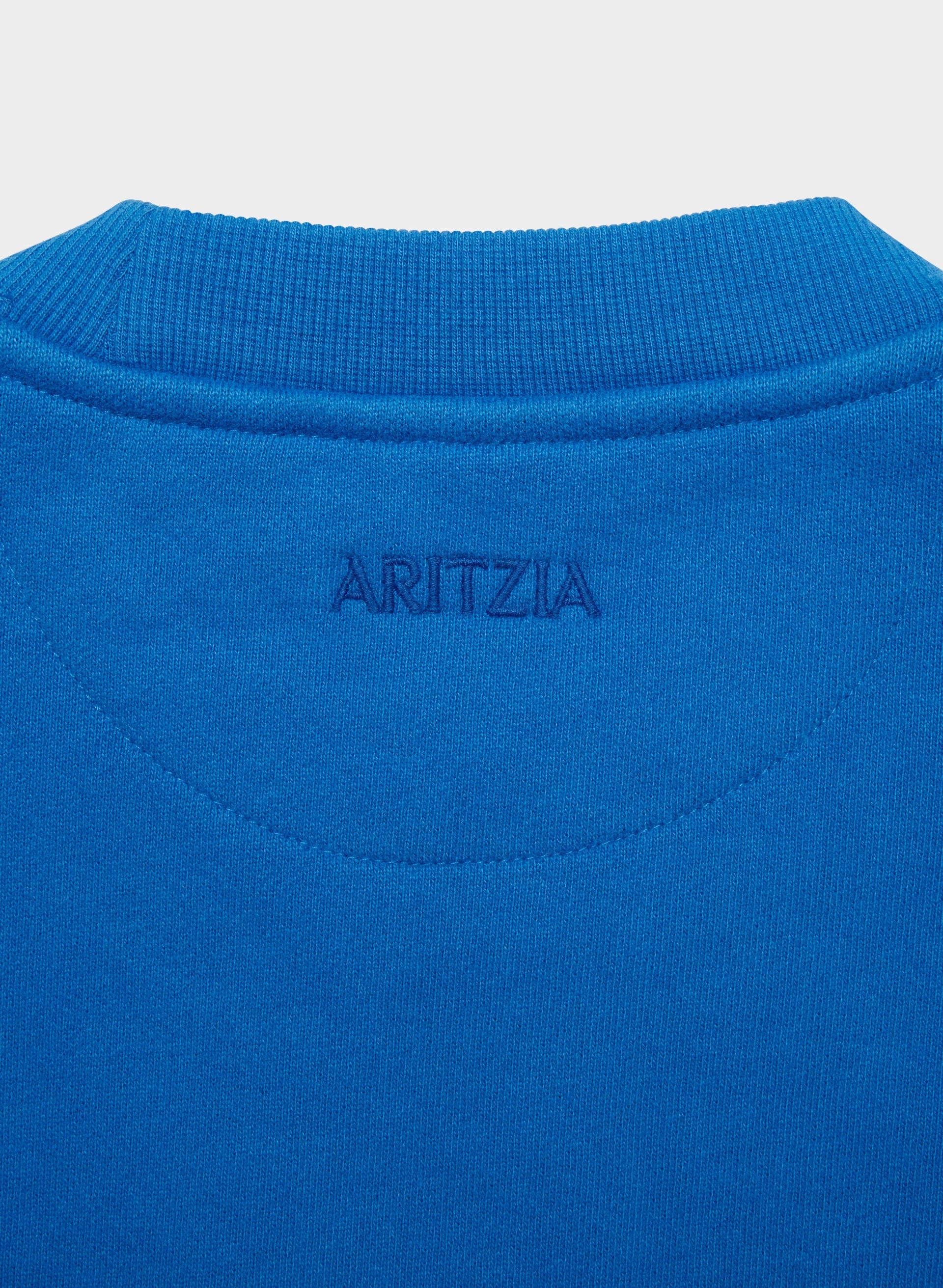 Cozy Sweatfleece Perfect Crew Sweatshirt - LAZULI BLUE