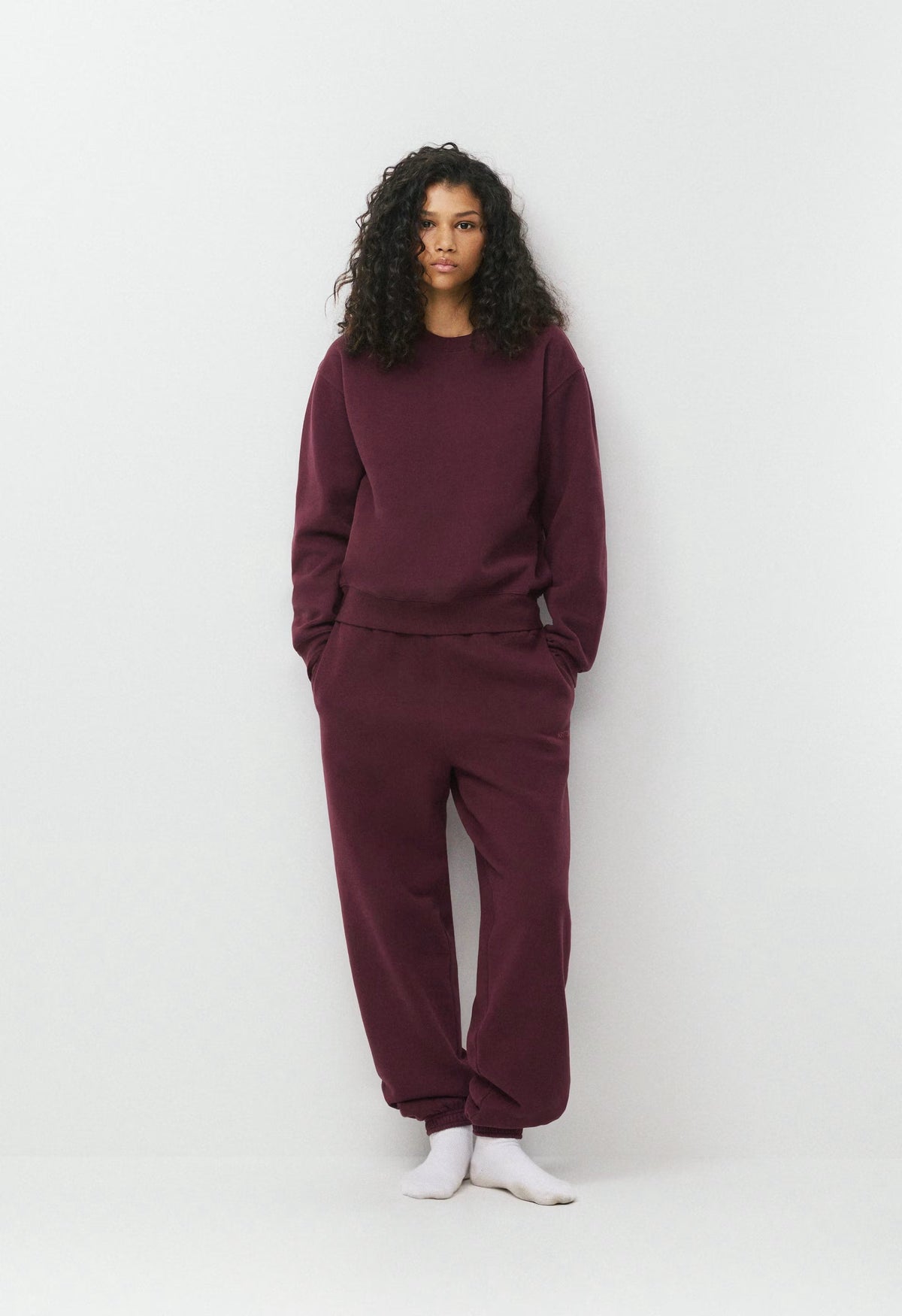 Cozy Sweatfleece Perfect Crew Sweatshirt - GALA PLUM