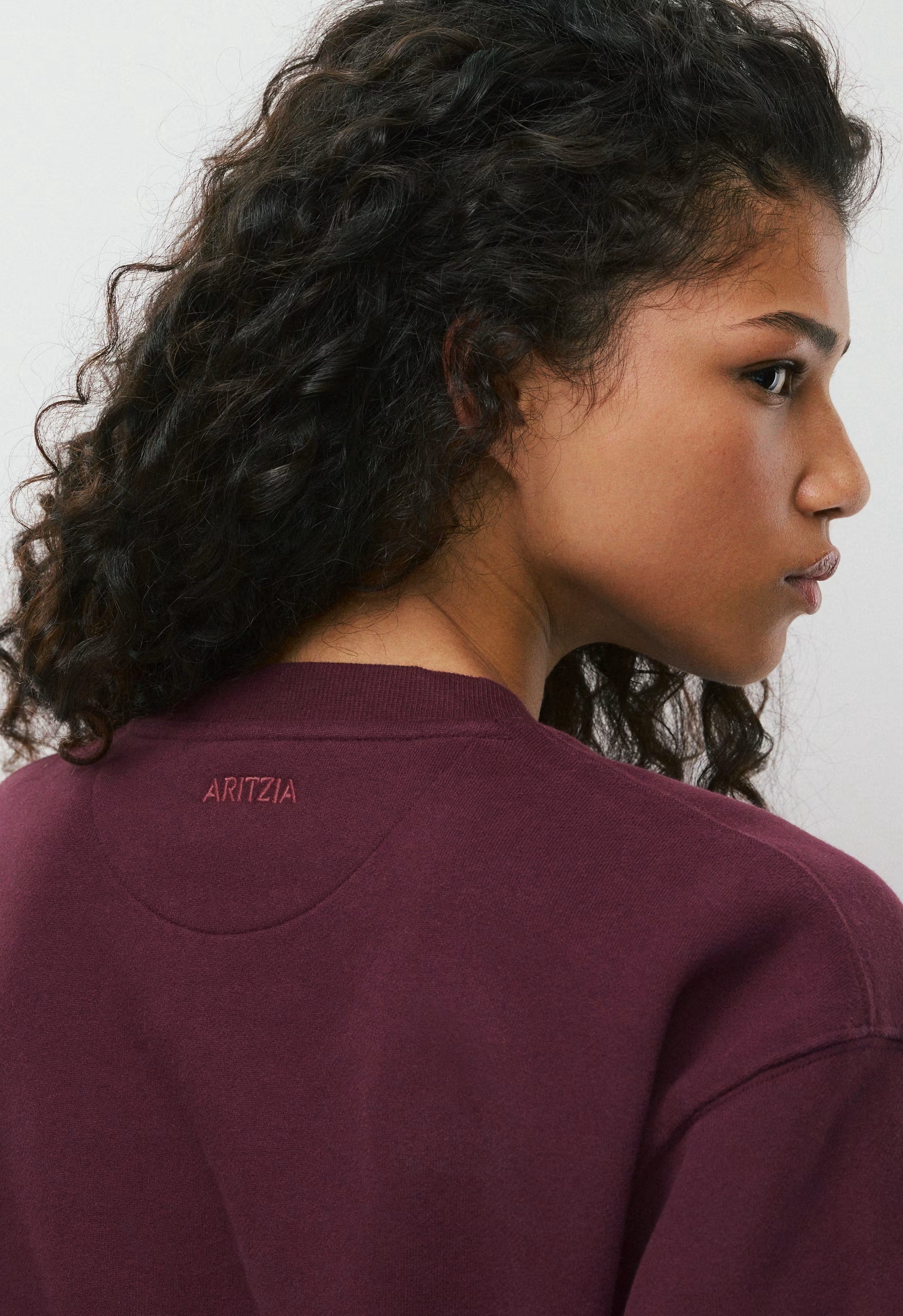 Cozy Sweatfleece Perfect Crew Sweatshirt - GALA PLUM