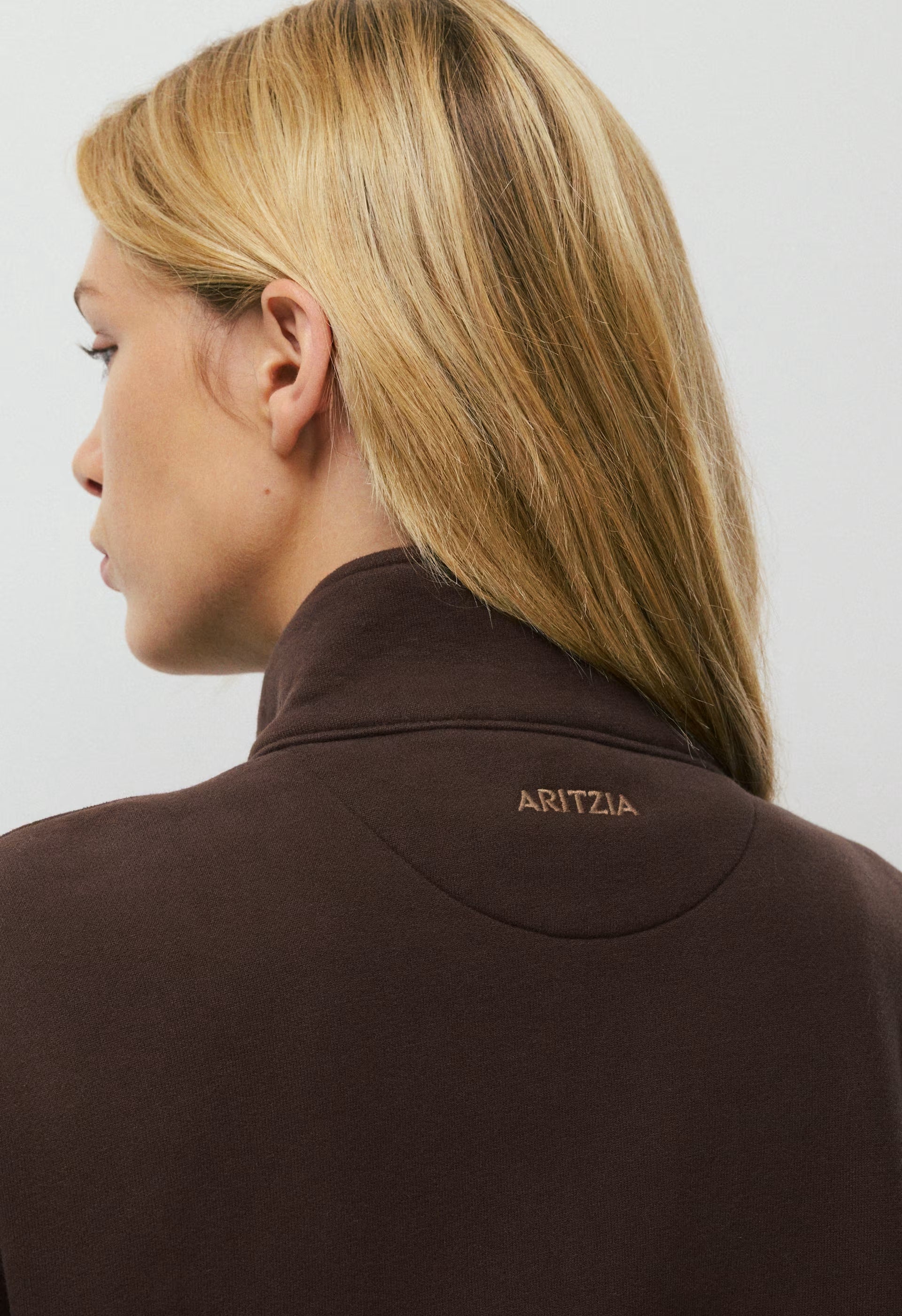 Cozy Sweatfleece Boyfriend 1/2 Zip - RICH MOCHA BROWN
