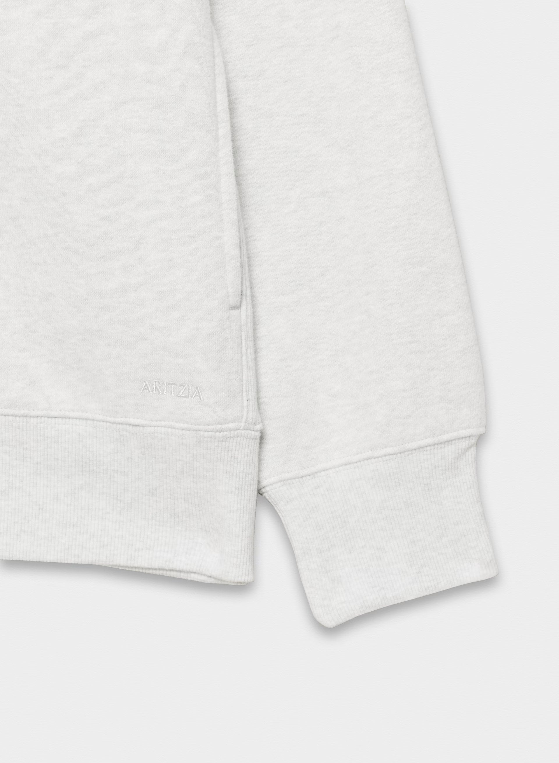 Cozy Sweatfleece Boyfriend 1/2 Zip - HEATHER CLOUD WHITE