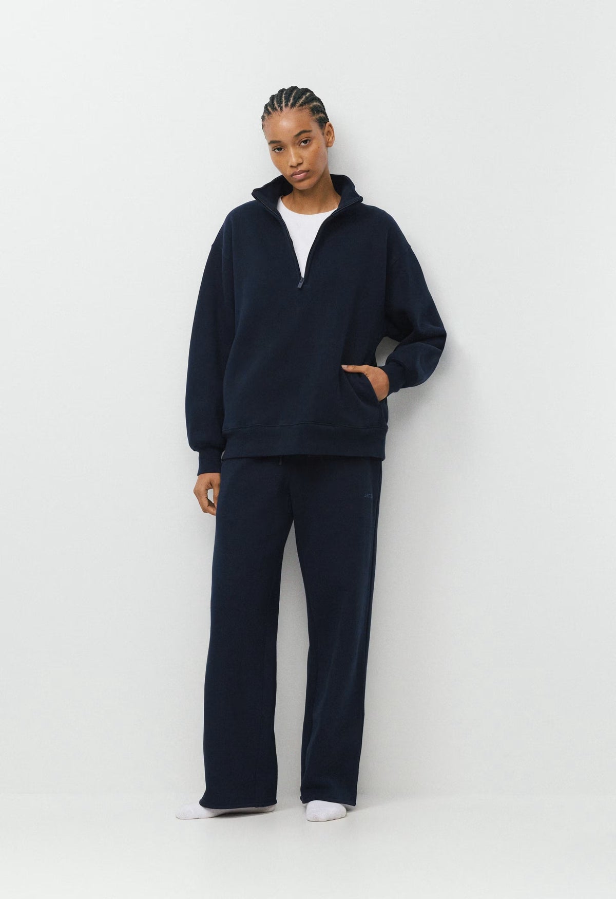Cozy Sweatfleece Boyfriend 1/2 Zip - ADMIRAL NAVY
