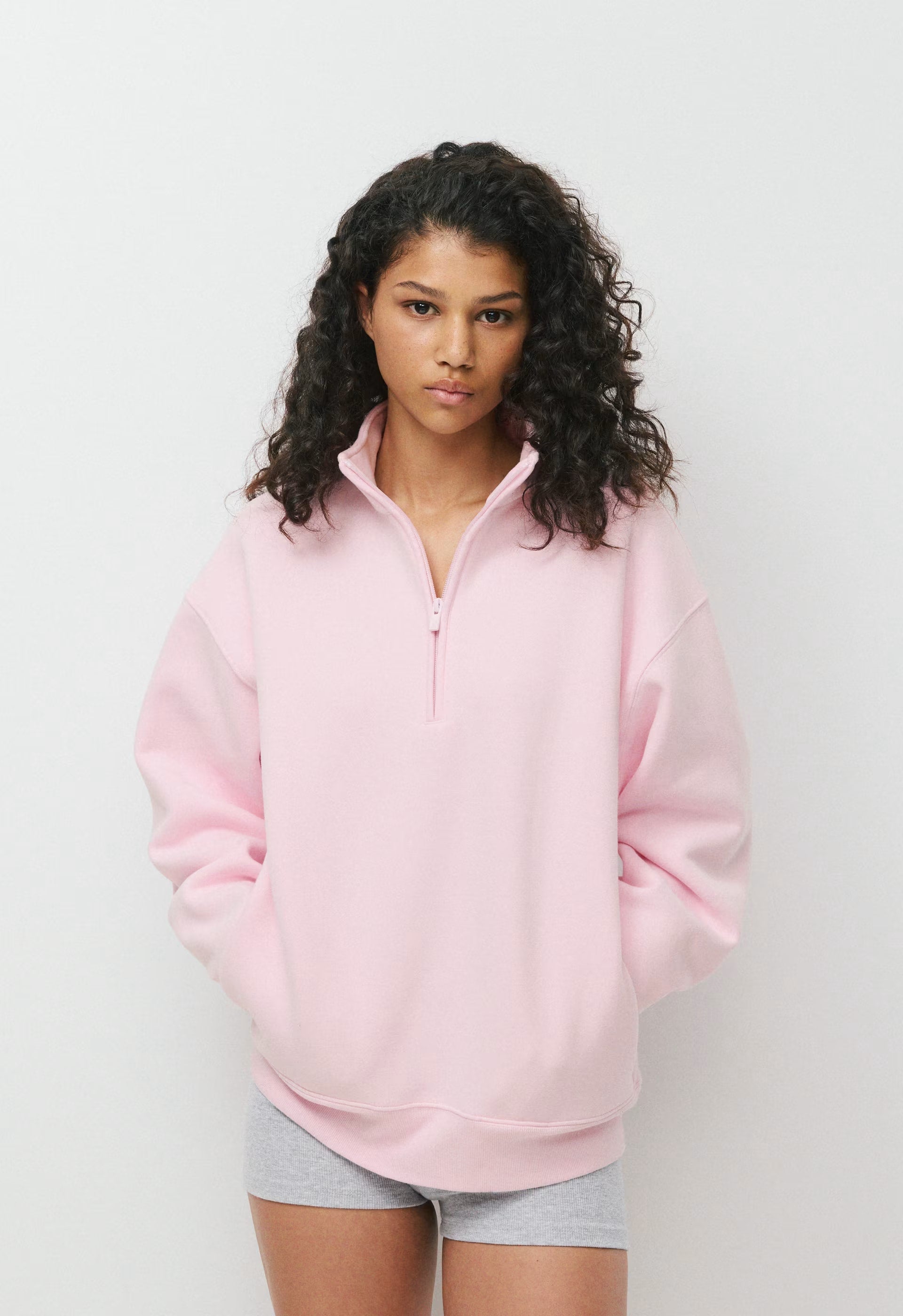 Cozy Sweatfleece Boyfriend 1/2 Zip - MAGNOLIA