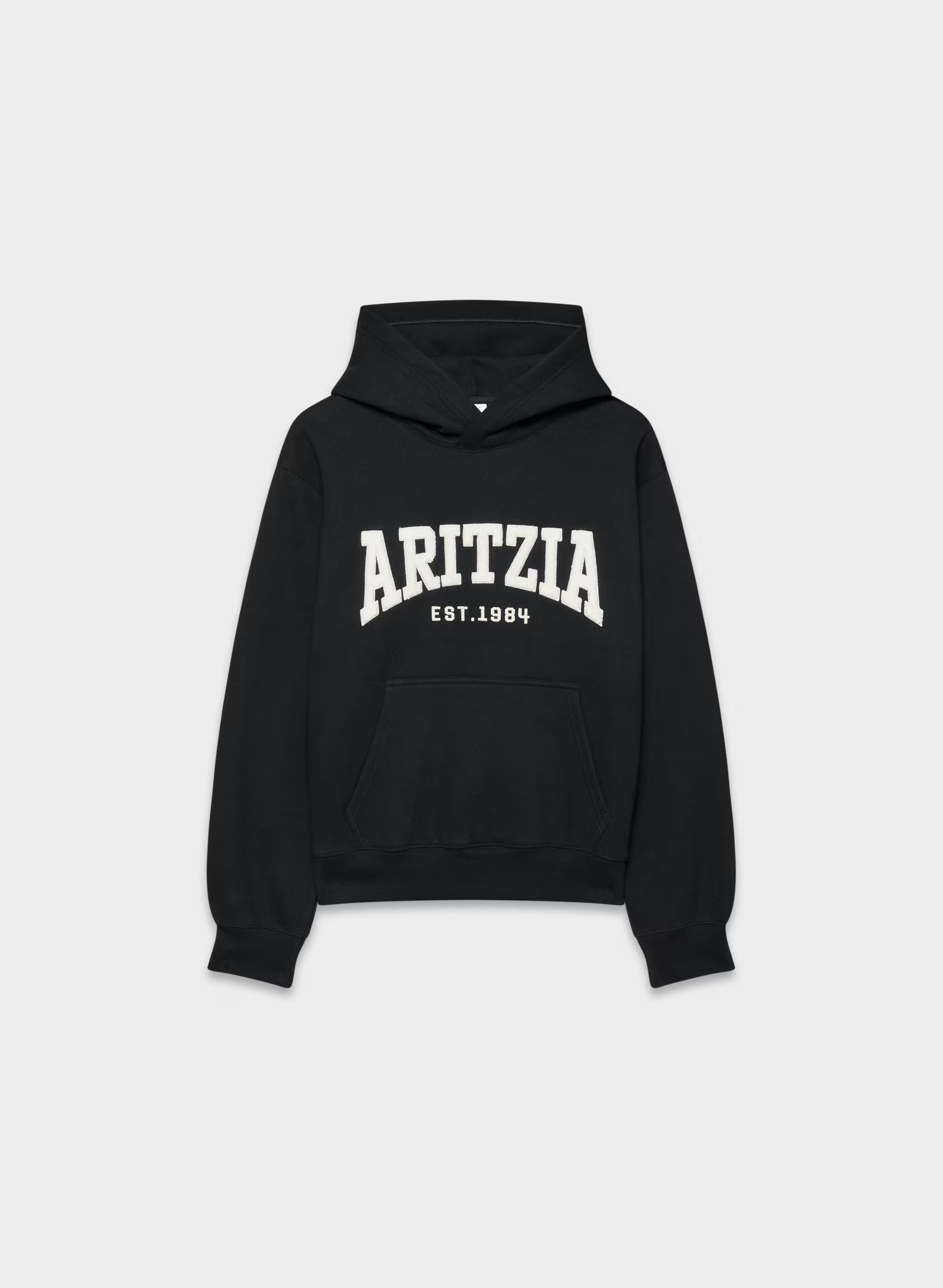 Cozy Sweatfleece Perfect Hoodie - BLACK/LIGHT BIRCH