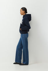 Cozy Sweatfleece Perfect Hoodie - ADMIRAL NVY/LT BIRCH
