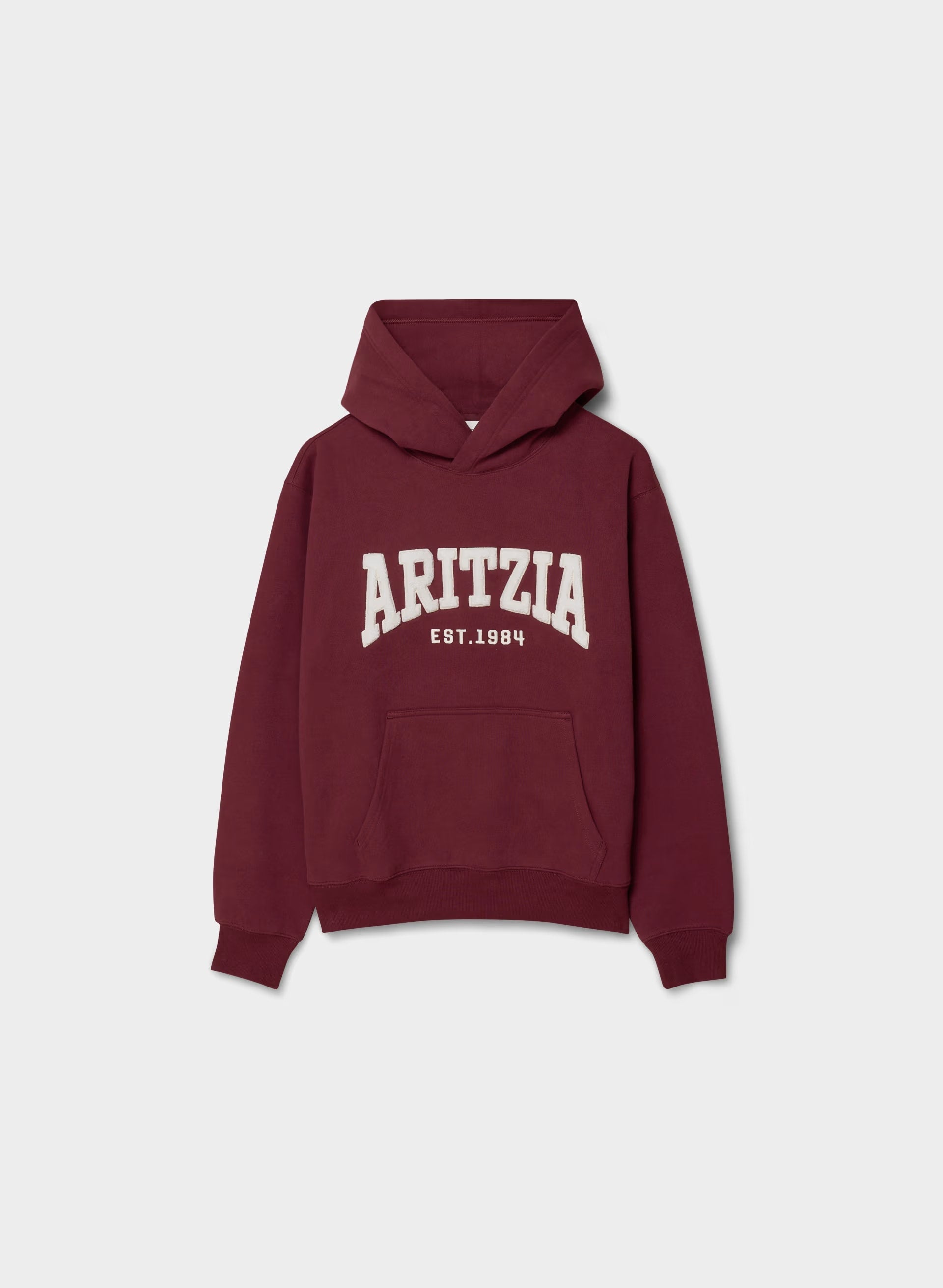 Cozy Sweatfleece Perfect Hoodie - SMAC BURGUNDY/LT BIRCH