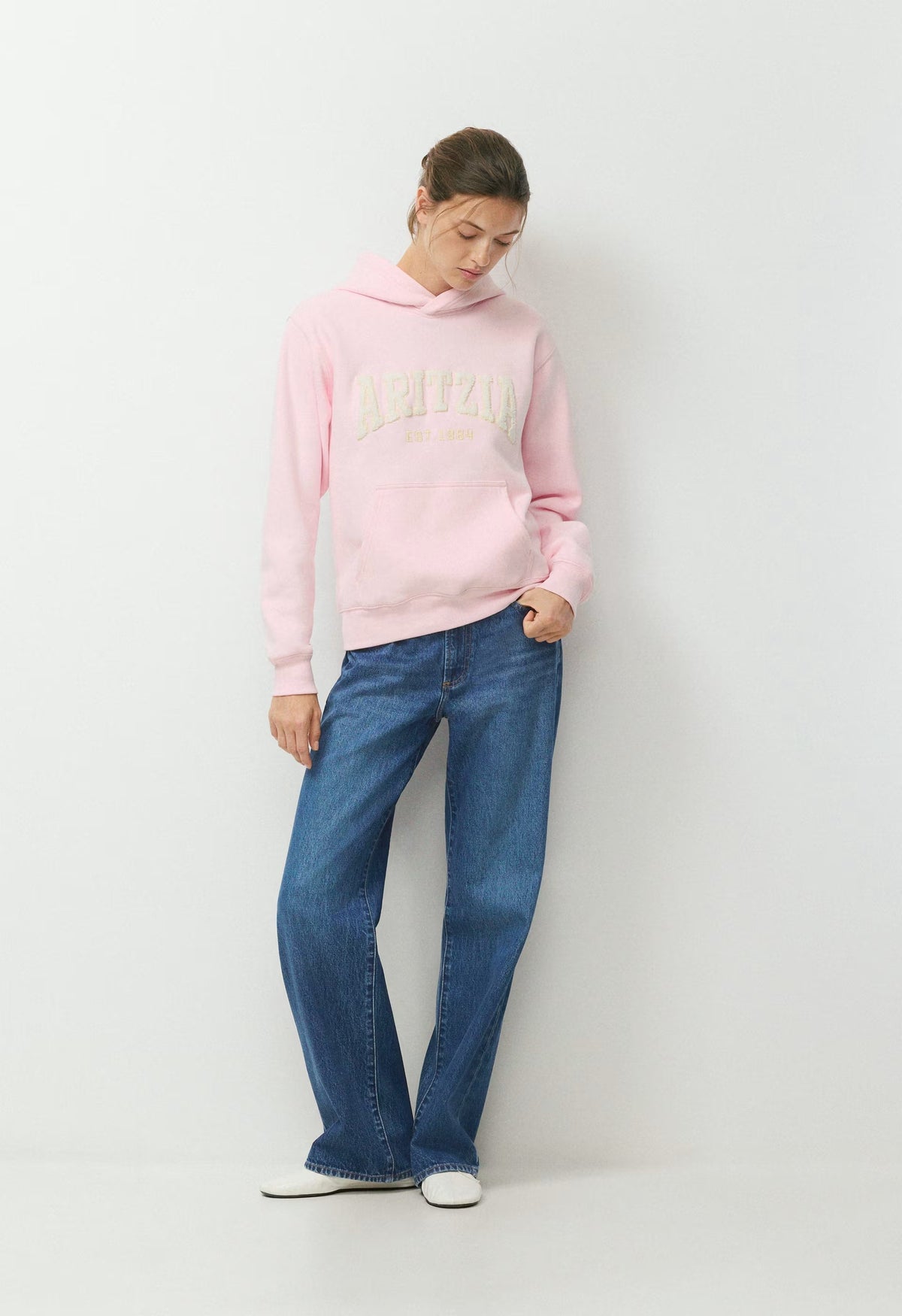 Cozy Sweatfleece Perfect Hoodie - MAGNOLIA/LIGHT BIRCH