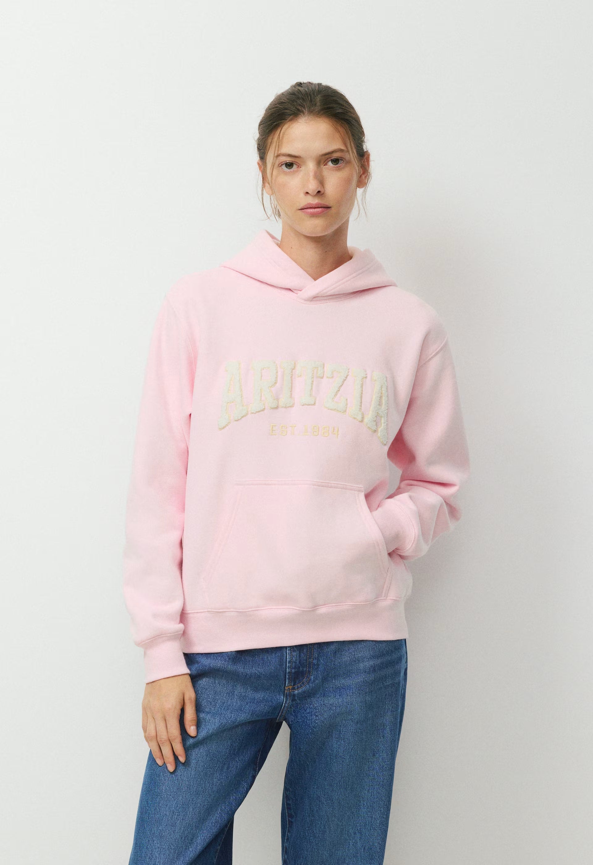 Cozy Sweatfleece Perfect Hoodie - MAGNOLIA/LIGHT BIRCH