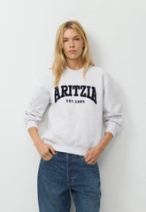 Cozy Sweatfleece Perfect Crew Sweatshirt - H. CLD WHTE/ADMIRAL