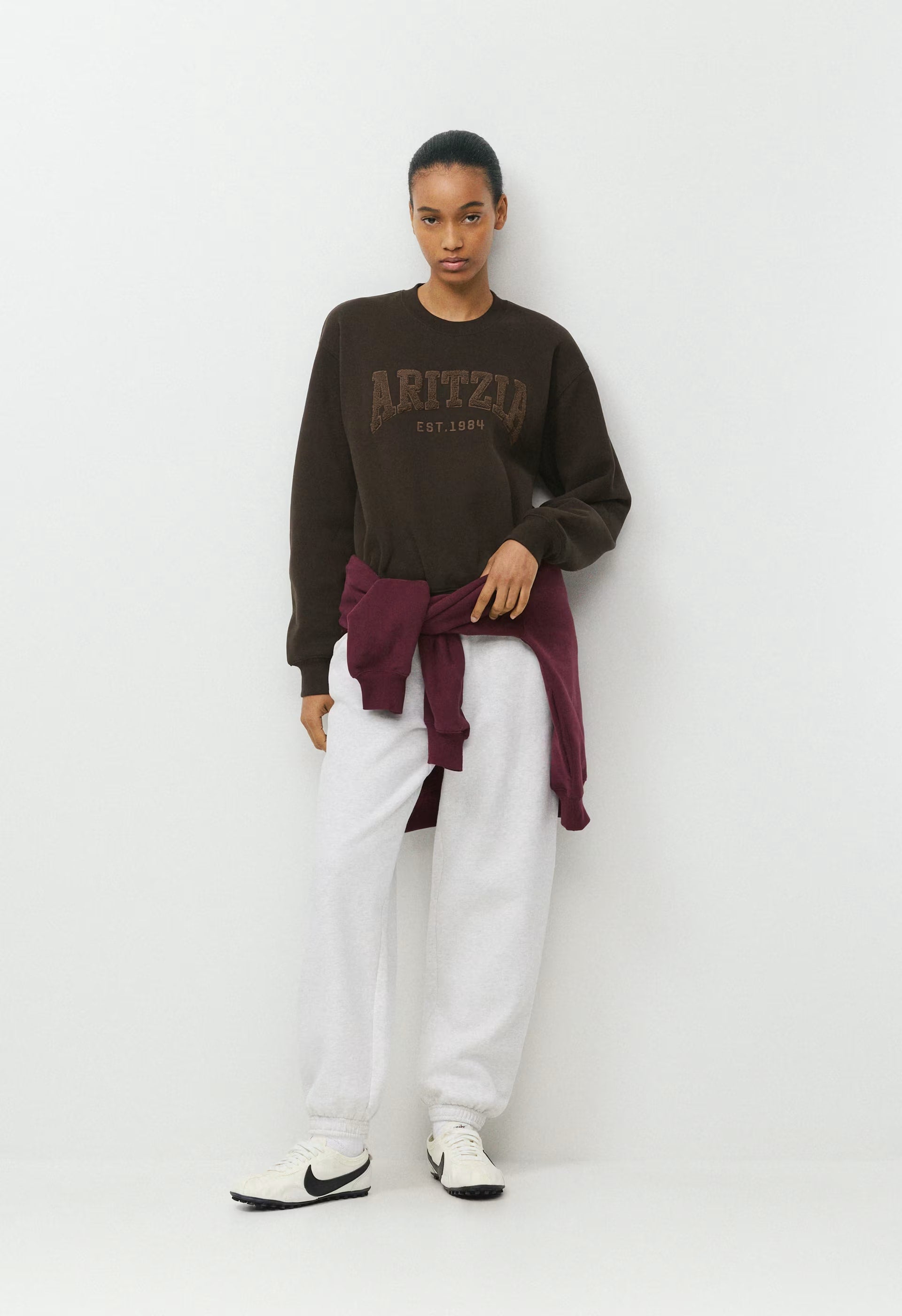 Cozy Sweatfleece Perfect Crew Sweatshirt - LAZULI BLUE/LT BIRCH