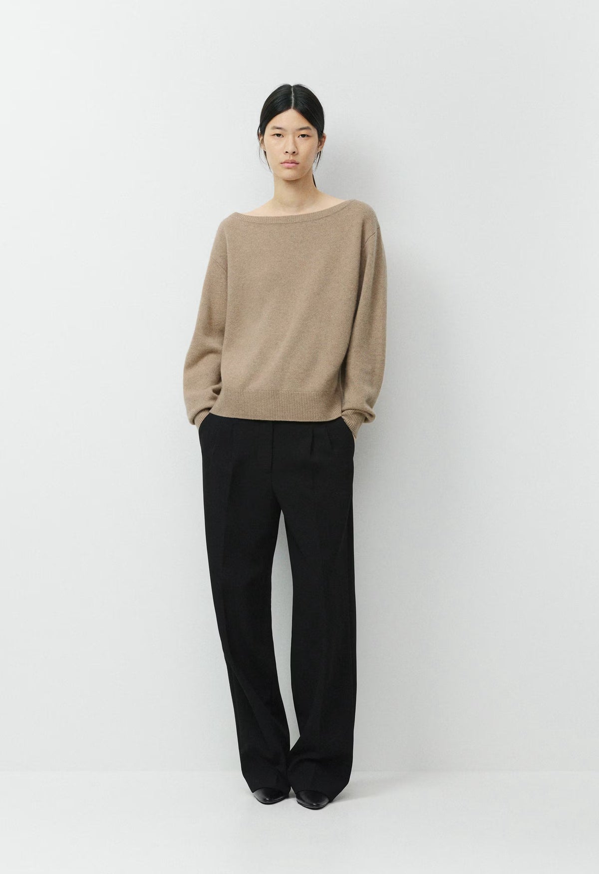 Essential Cashmere Nuance Sweater - HEATHER NOMAD TAUPE