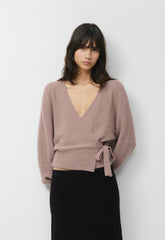 SoftSpoke™ Cassidy Wrap Sweater - DUSTY MAUVE