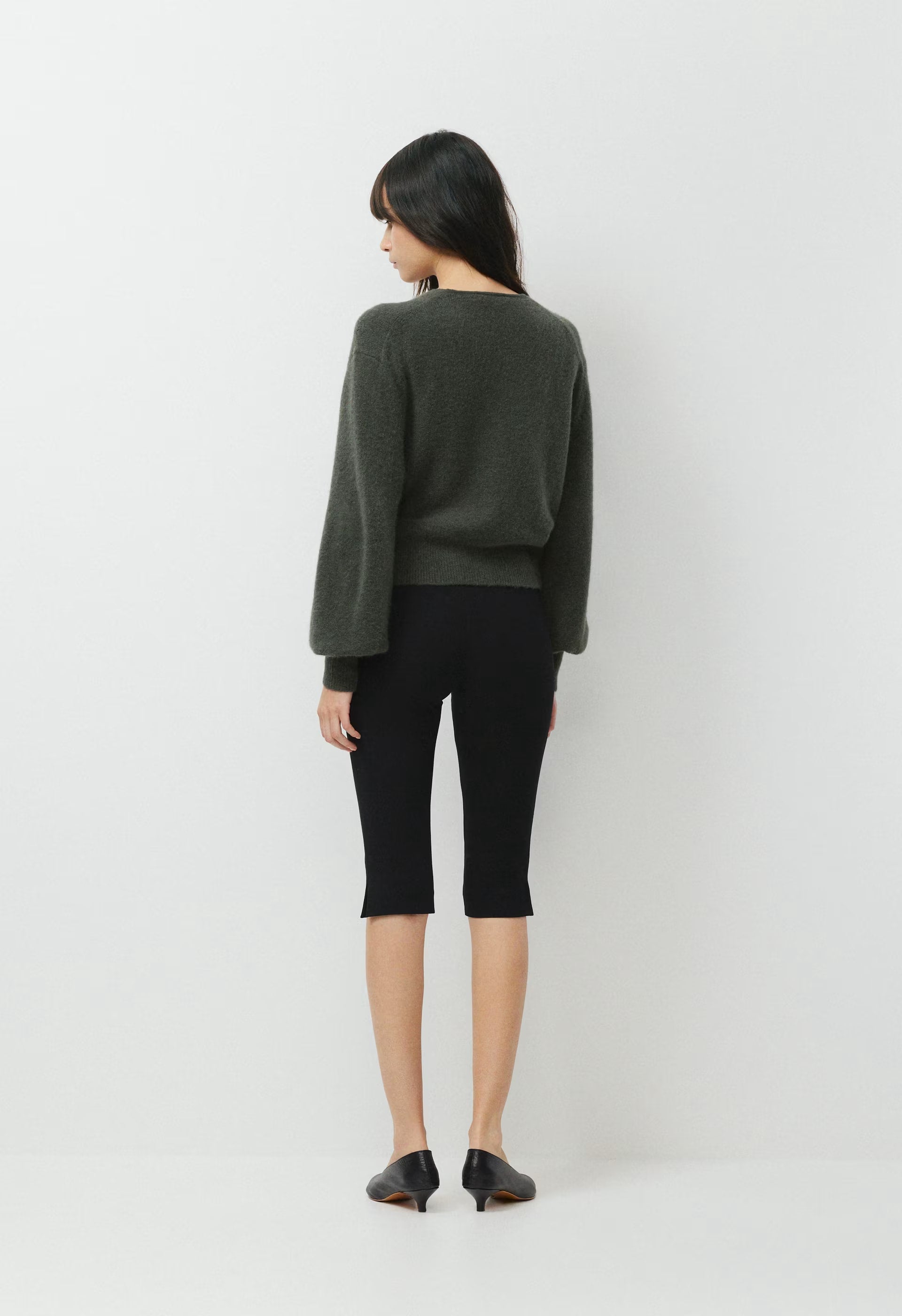 SoftSpoke™ Cassidy Wrap Sweater - FLINT GREEN