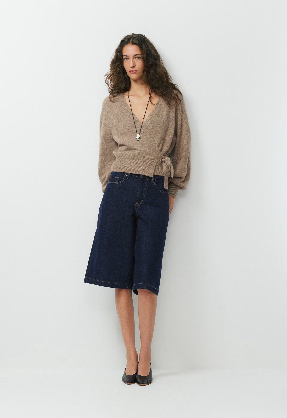 SoftSpoke™ Cassidy Wrap Sweater - HEATHER NOMAD TAUPE