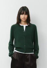 Essential Wool Cashmere London Cardigan - FIGTREE GREEN