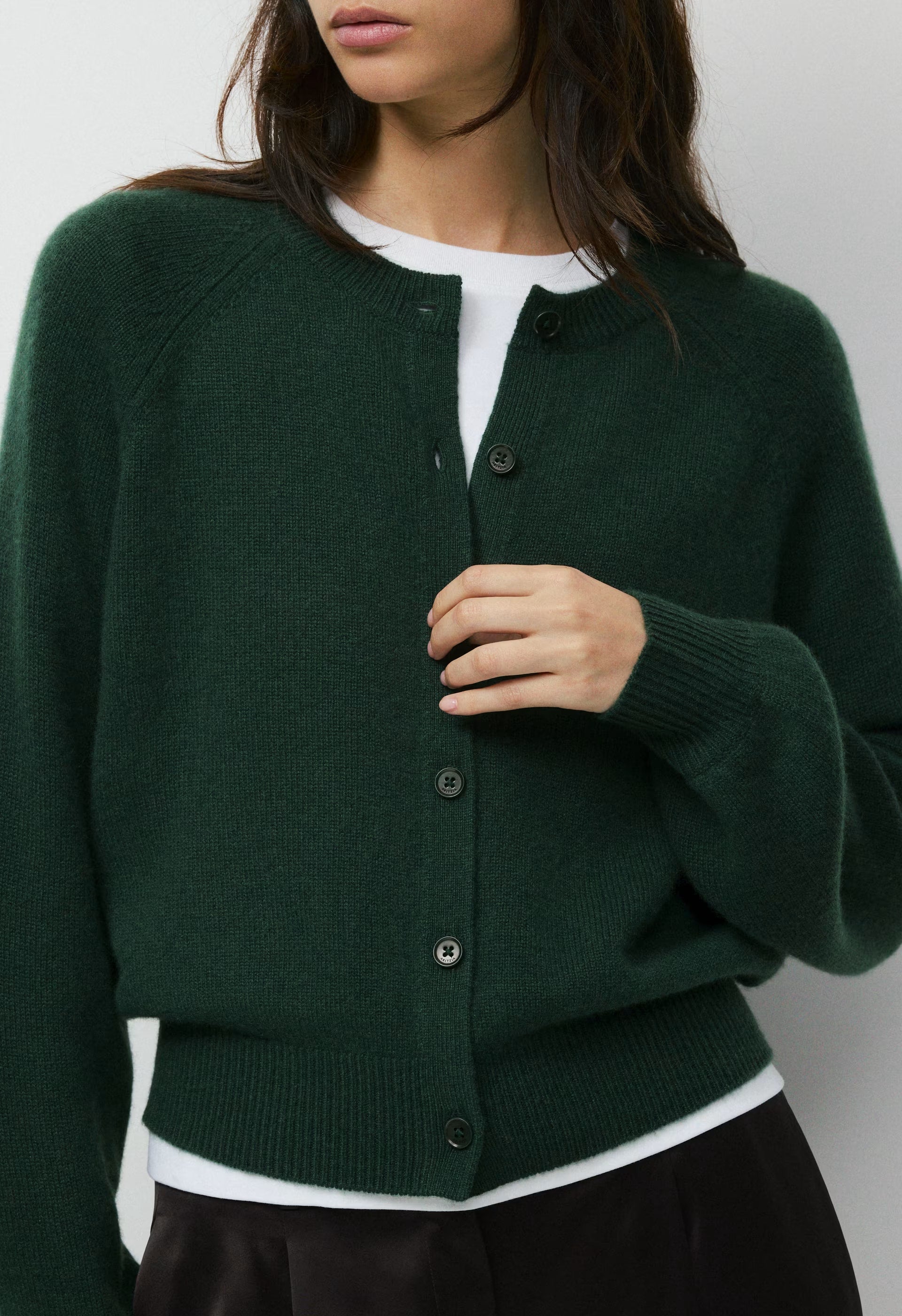 Essential Wool Cashmere London Cardigan - RICH MOCHA BROWN