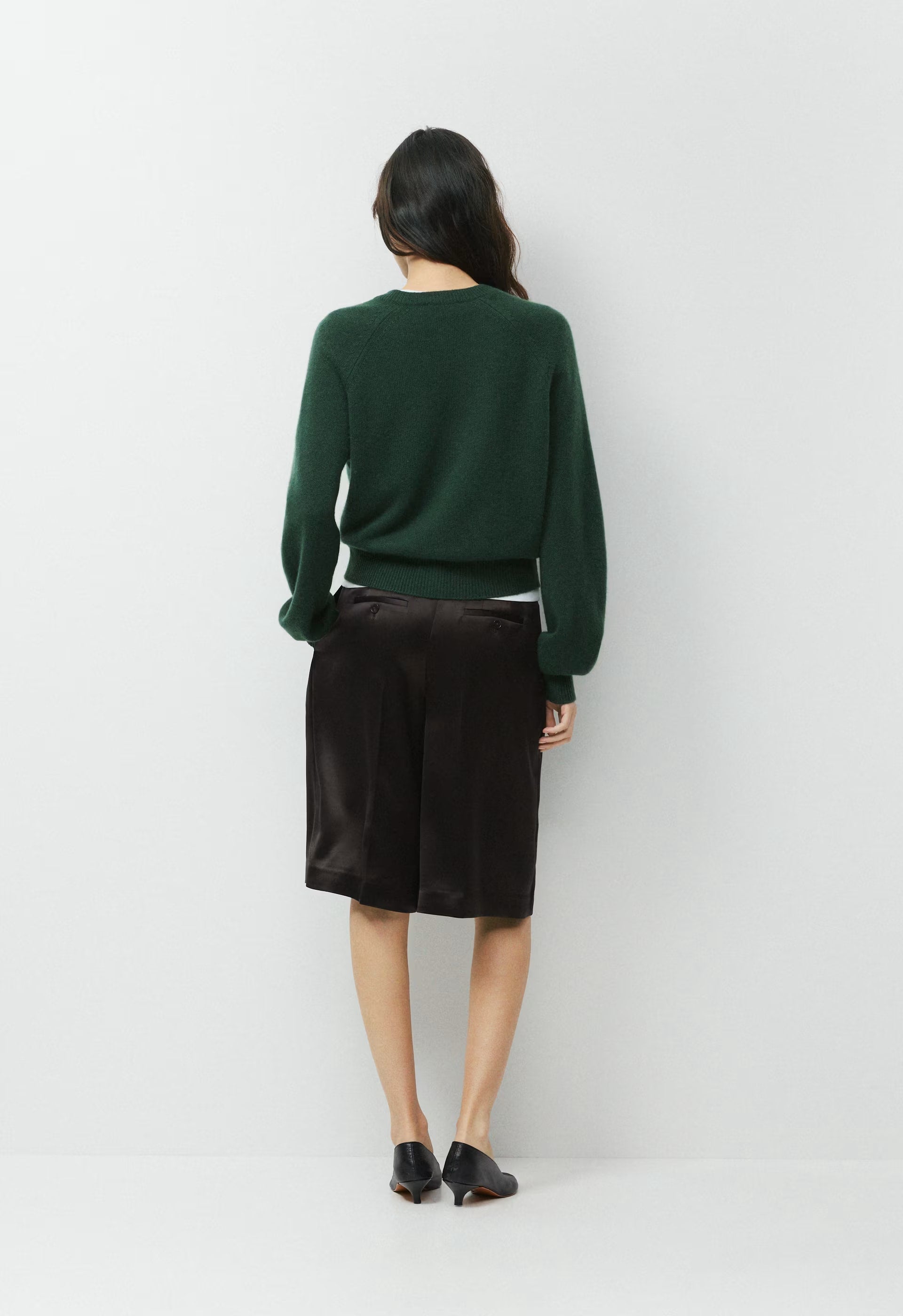 Essential Wool Cashmere London Cardigan - FIGTREE GREEN