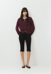Essential Wool Cashmere London Cardigan - GALA PLUM