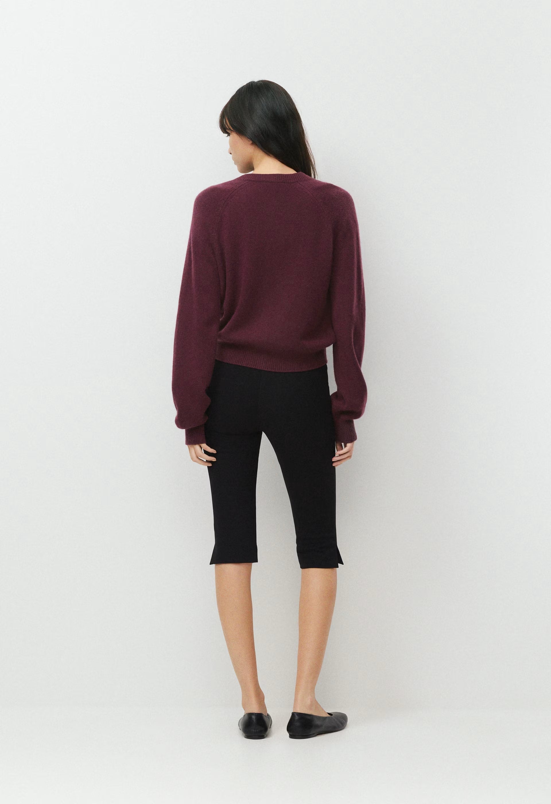 Essential Wool Cashmere London Cardigan - GALA PLUM