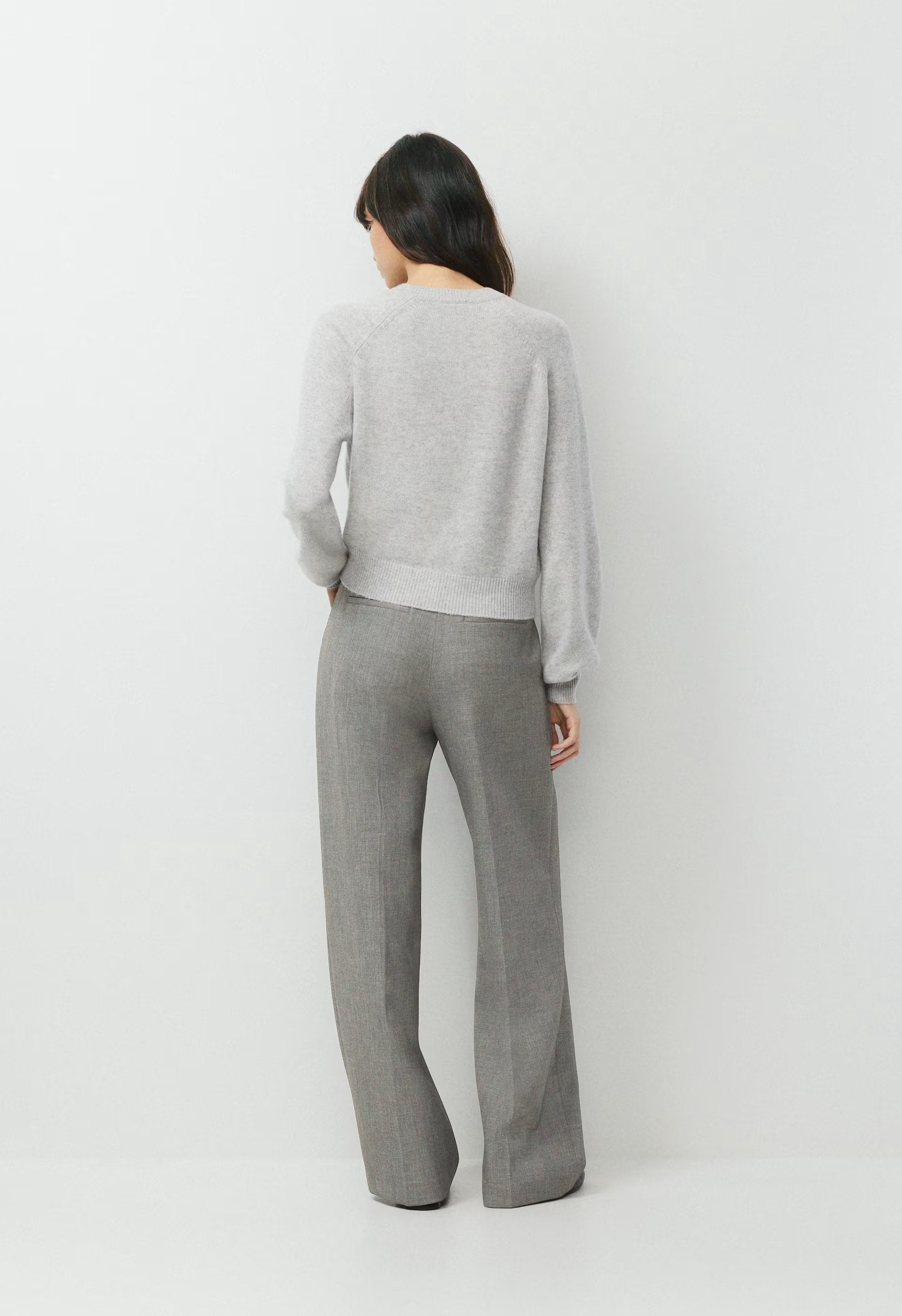 Essential Wool Cashmere London Cardigan - HEATHER CHROME