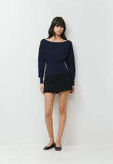 Crescendo Sweater - Wonder Yarn - ADMIRAL NAVY