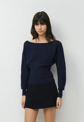 Crescendo Sweater - Wonder Yarn - ADMIRAL NAVY