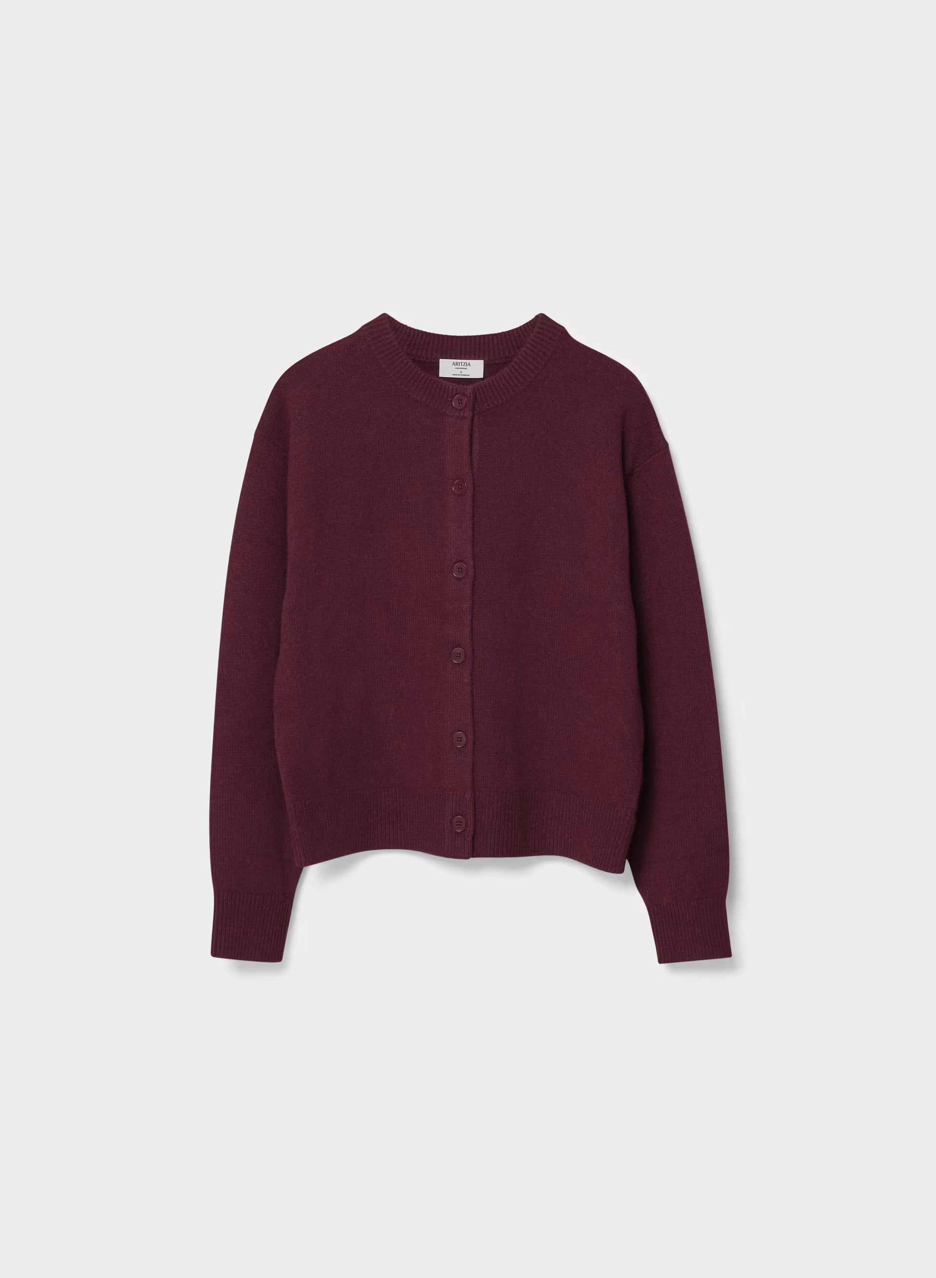 Essential Cashmere Acclaim Cardigan - GALA PLUM
