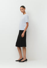 Bare Cashmere Bloor Shortsleeve Sweater - PLEIN AIR