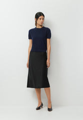 Bare Cashmere Bloor Shortsleeve Sweater - ADMIRAL NAVY