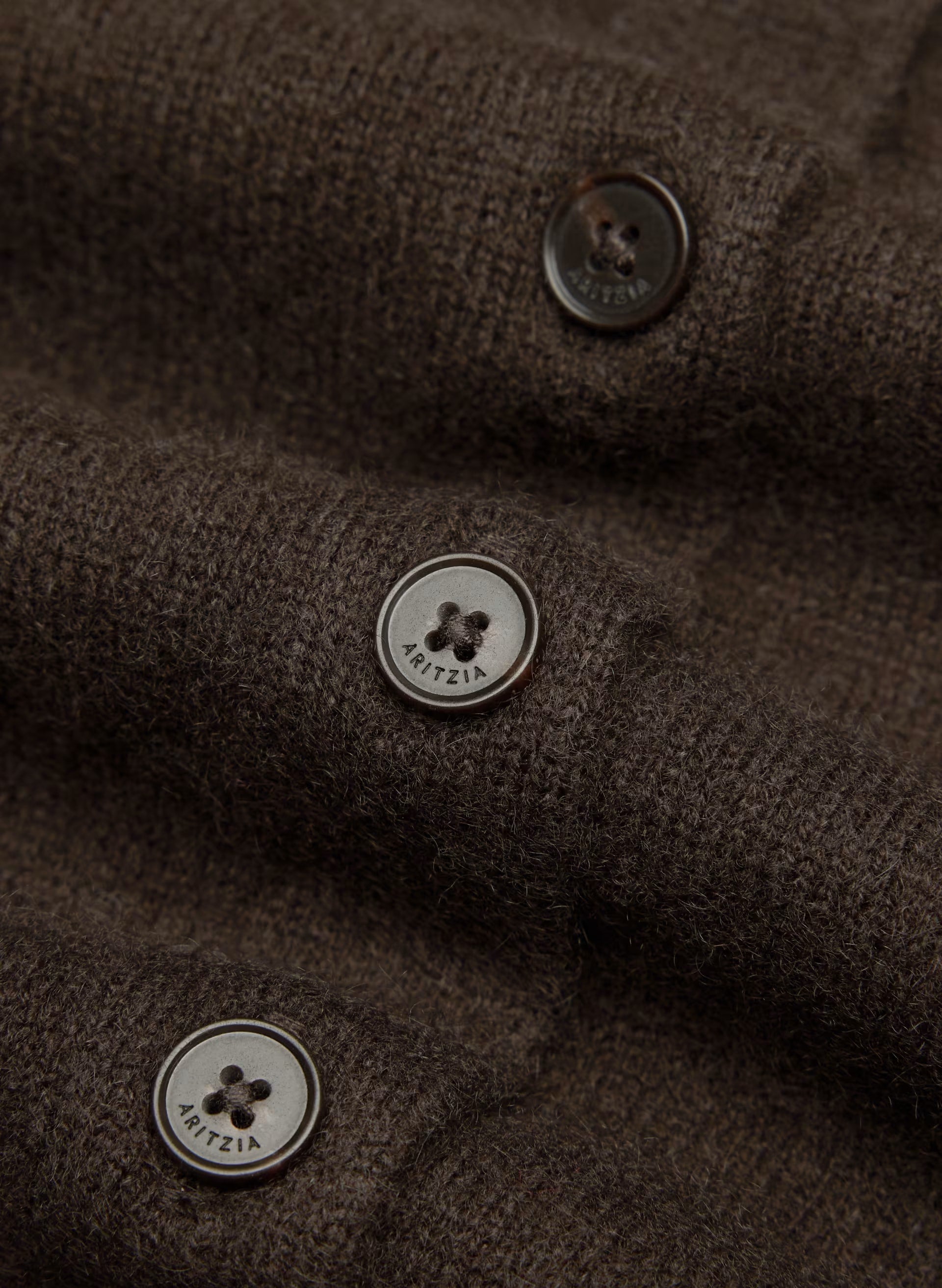 Bare Cashmere Noteworthy Shortsleeve Cardigan - CACAO NIB BROWN