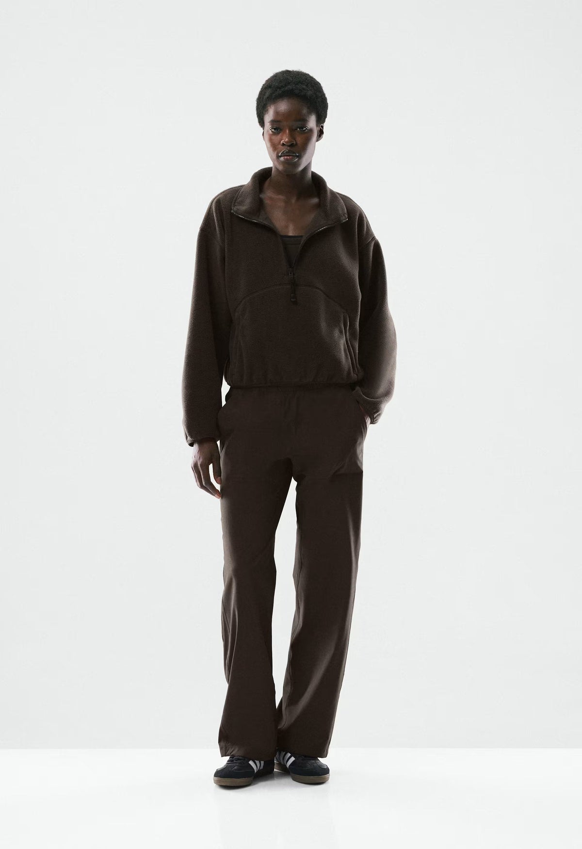 Terrain 1/2 Zip - Bigfoot Fleece - CACAO NIB BROWN