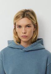 Cozy Sweatfleece Perfect Hoodie - LIVED-IN BLUE MIRAGE