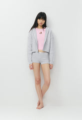 Octavia Zip Hoodie - HEATHER CHARCOAL